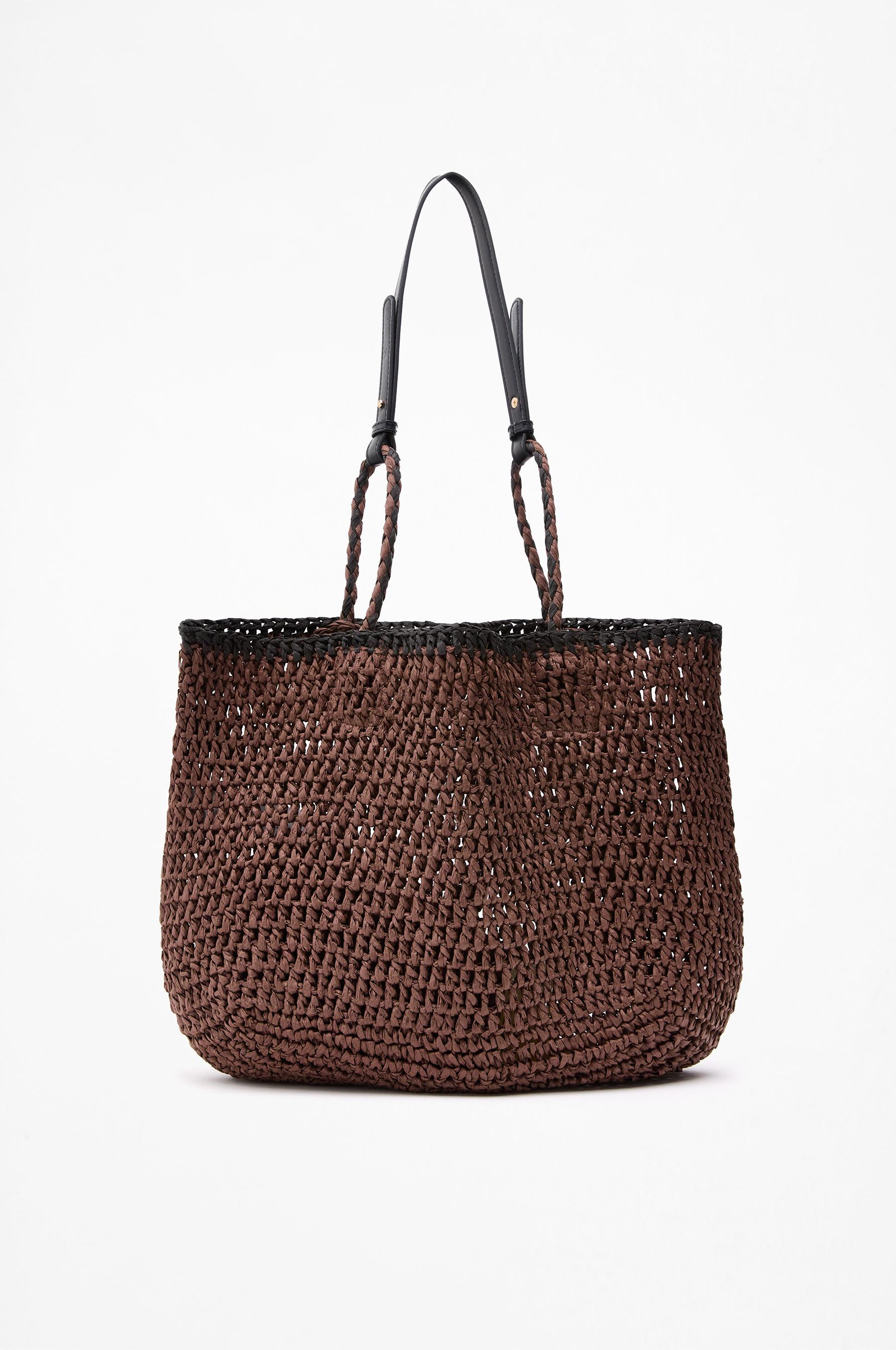 Bolso shopper efecto natural asa cinturón