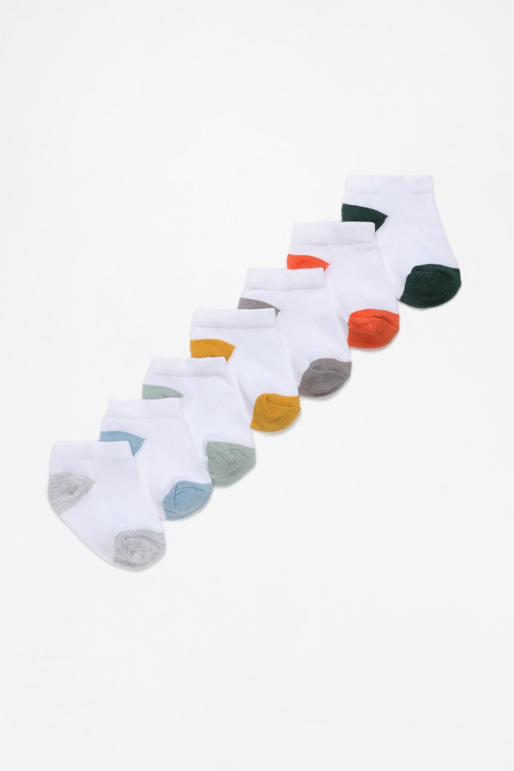 5-pack of colour block ankle socks