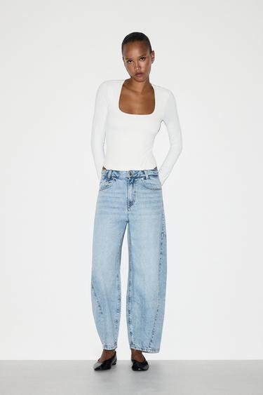 Bodysuit with square neckline — WHITE 2