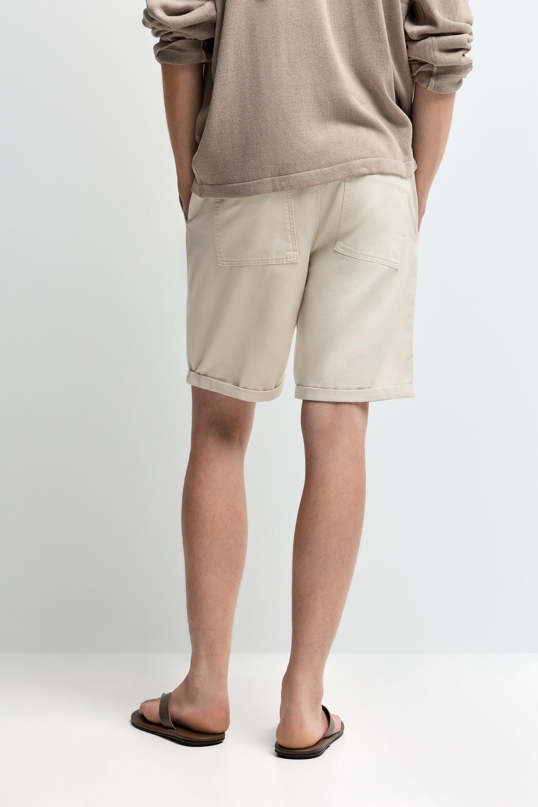 Slim fit Bermuda shorts — ECRU
