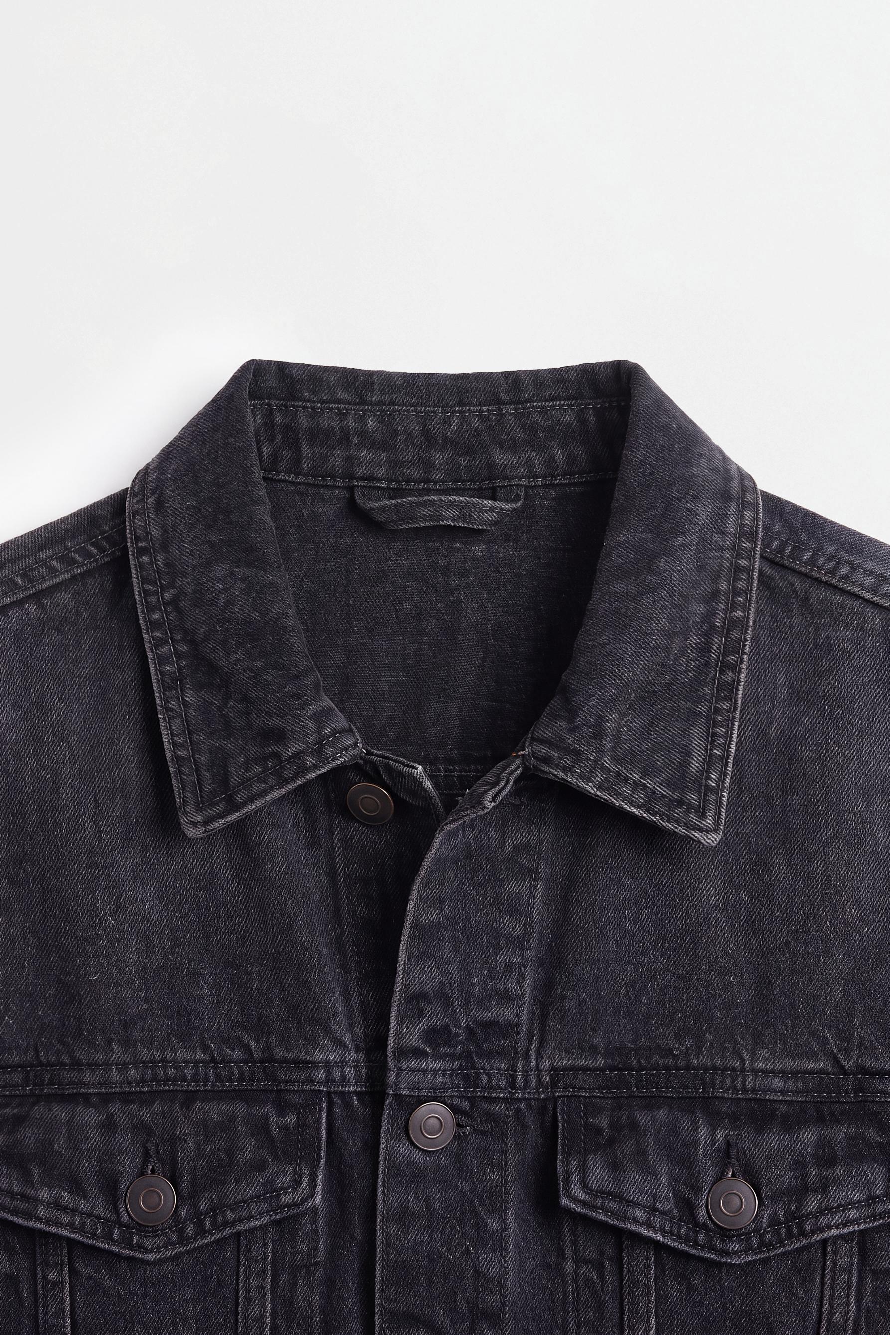 Basic denim jacket — FADED BLACK