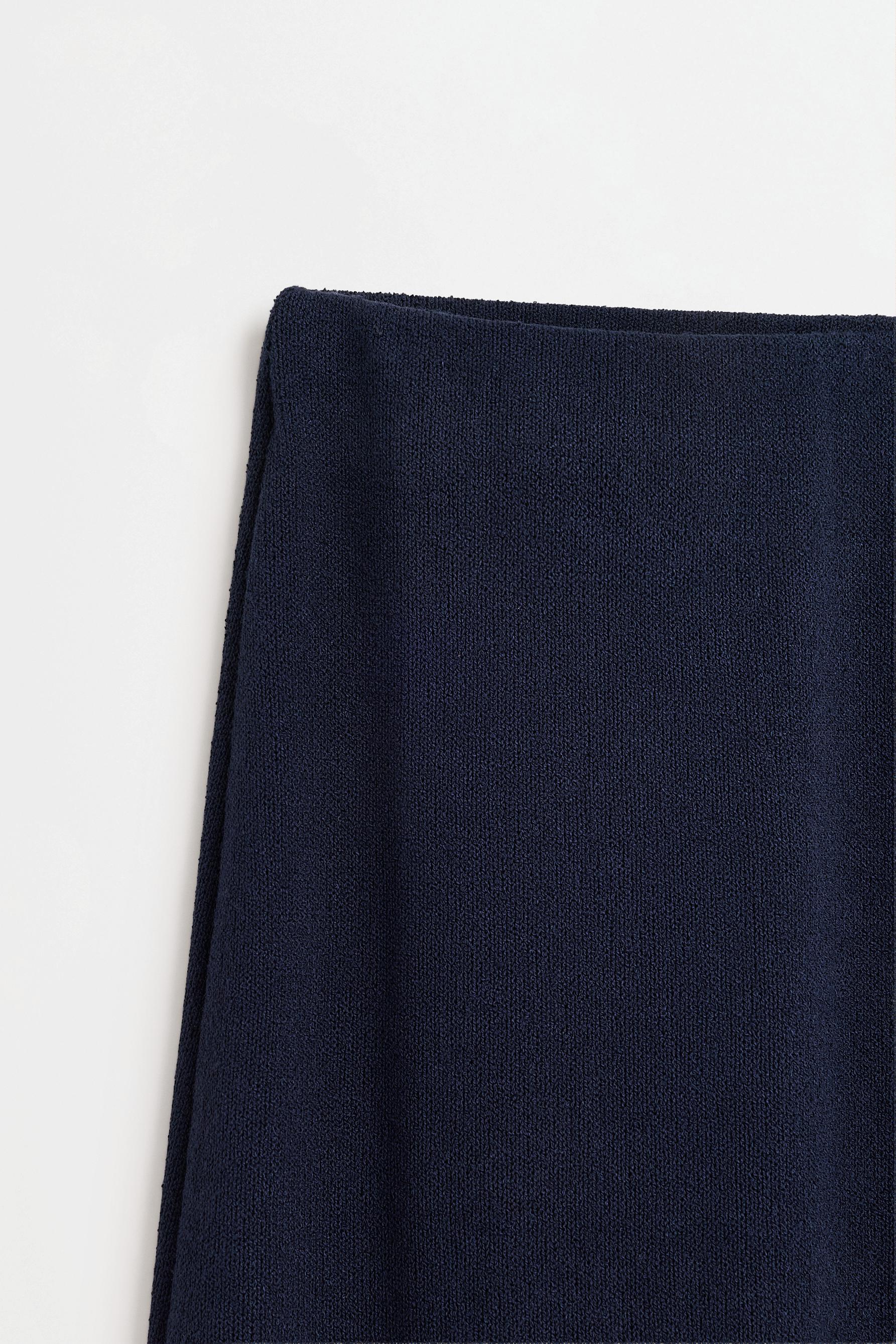 Rustic midi skirt — NAVY