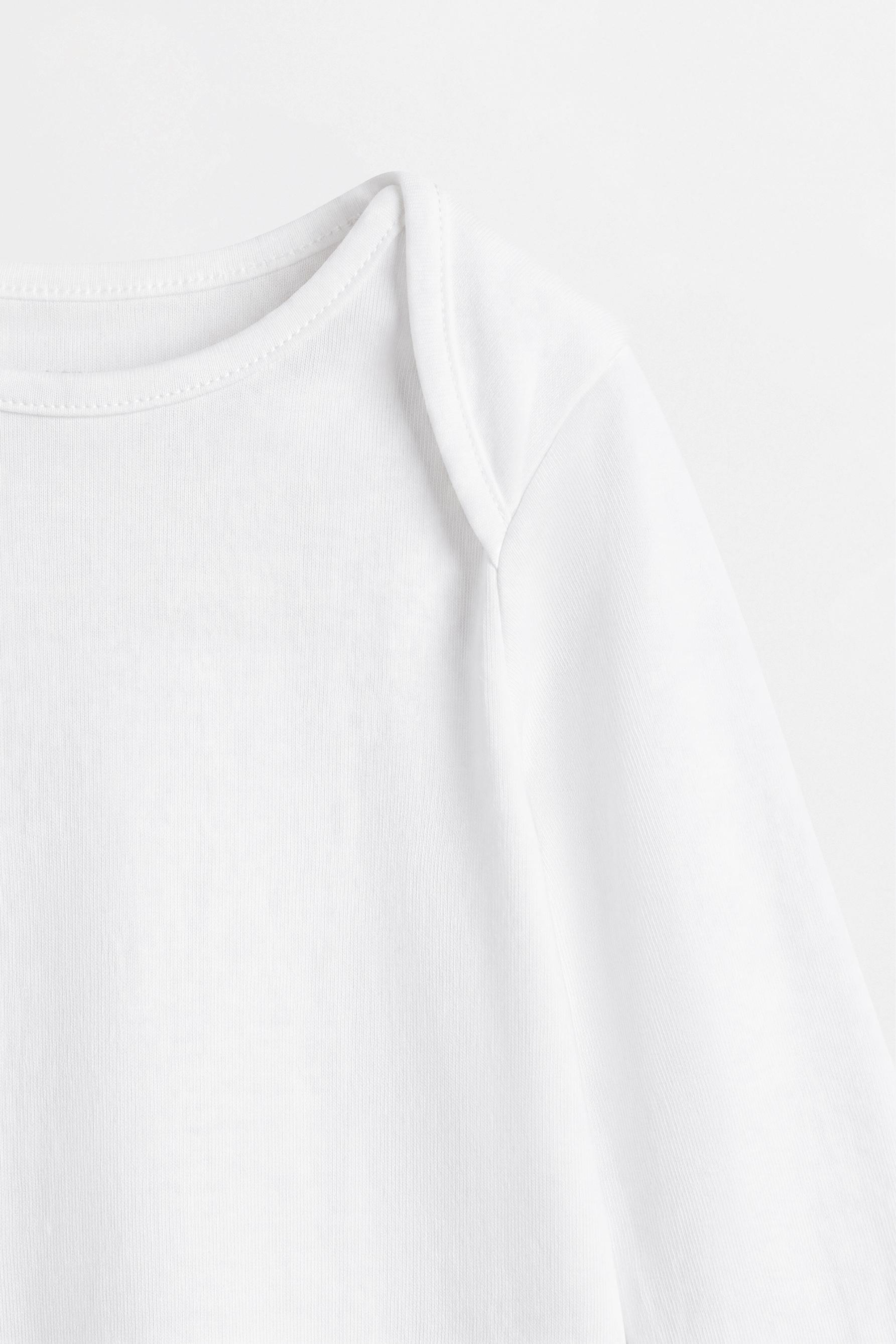 Long sleeve bodysuits (4-pack) — WHITE