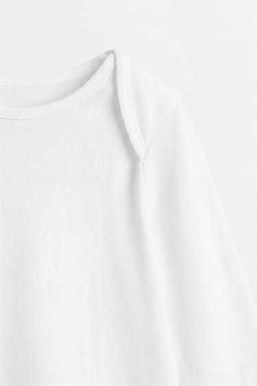 Long sleeve bodysuits (4-pack) — WHITE 4