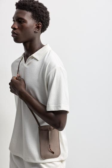 Rustic texture polo shirt — OFF WHITE 5