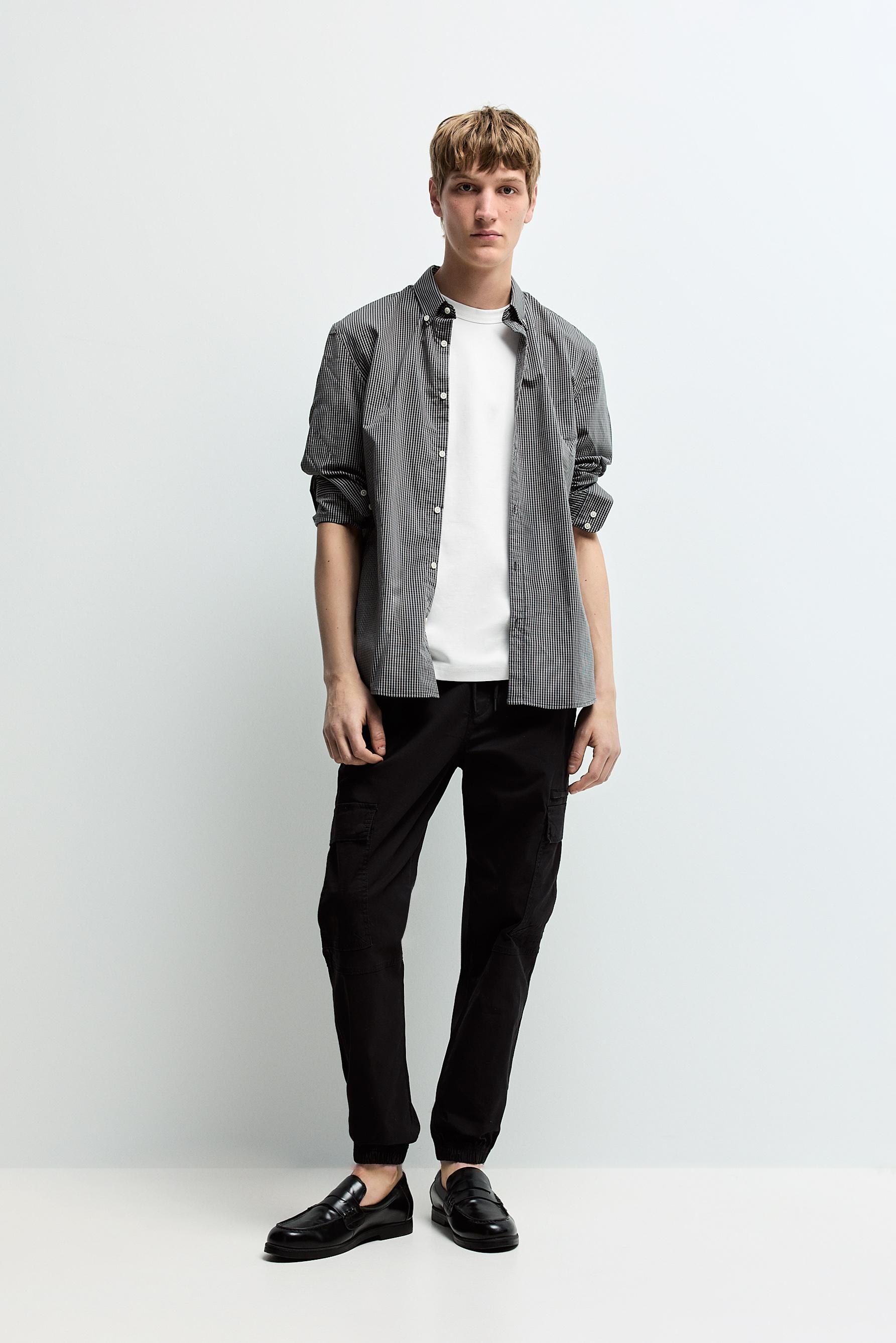 Cargo jogger trousers — BLACK