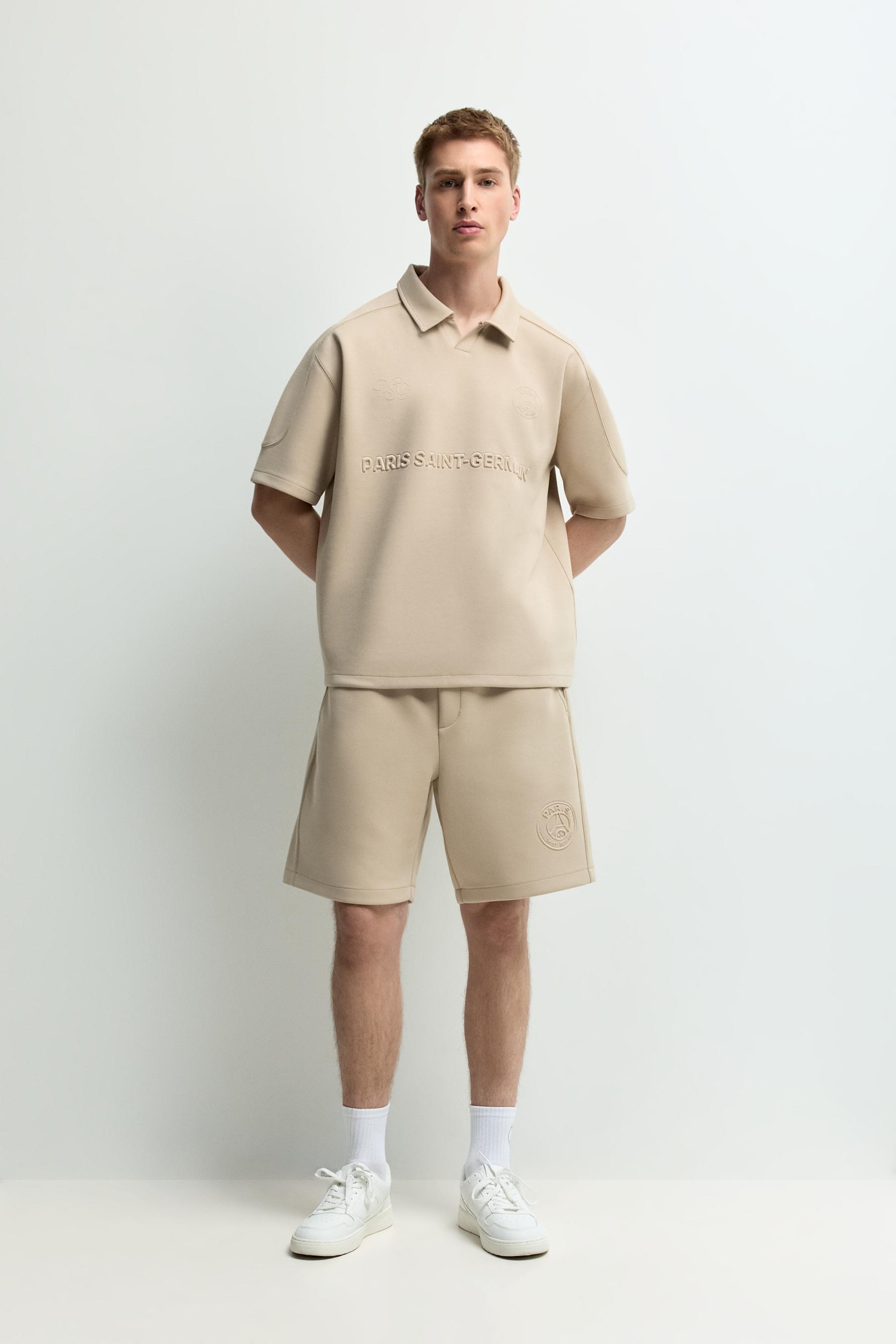 Paris Saint-Germain x Lefties interlock Bermuda shorts — BISCUIT