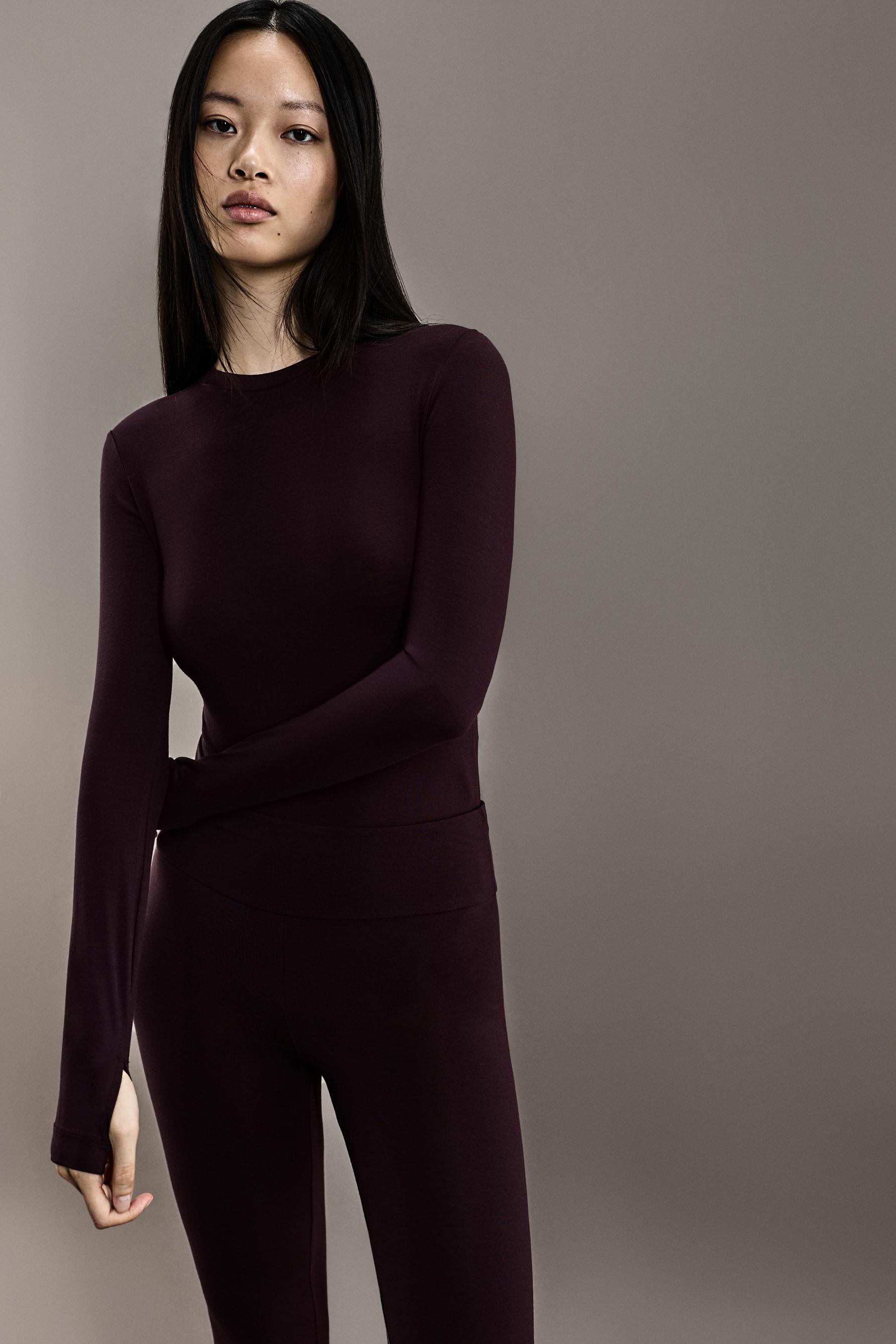 LIGHTWEIGHT thermal insulation bodysuit (-4ºC to 9ºC) — DARK BURGUNDY