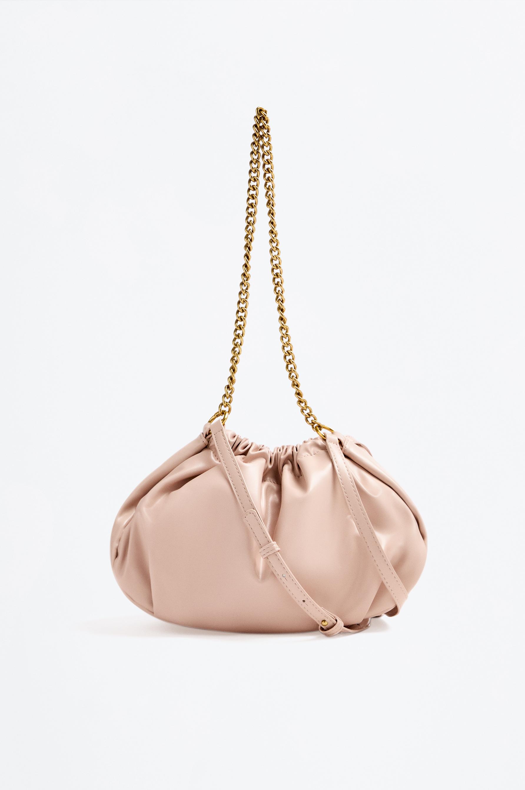 Bolso bandolera frunces brillante