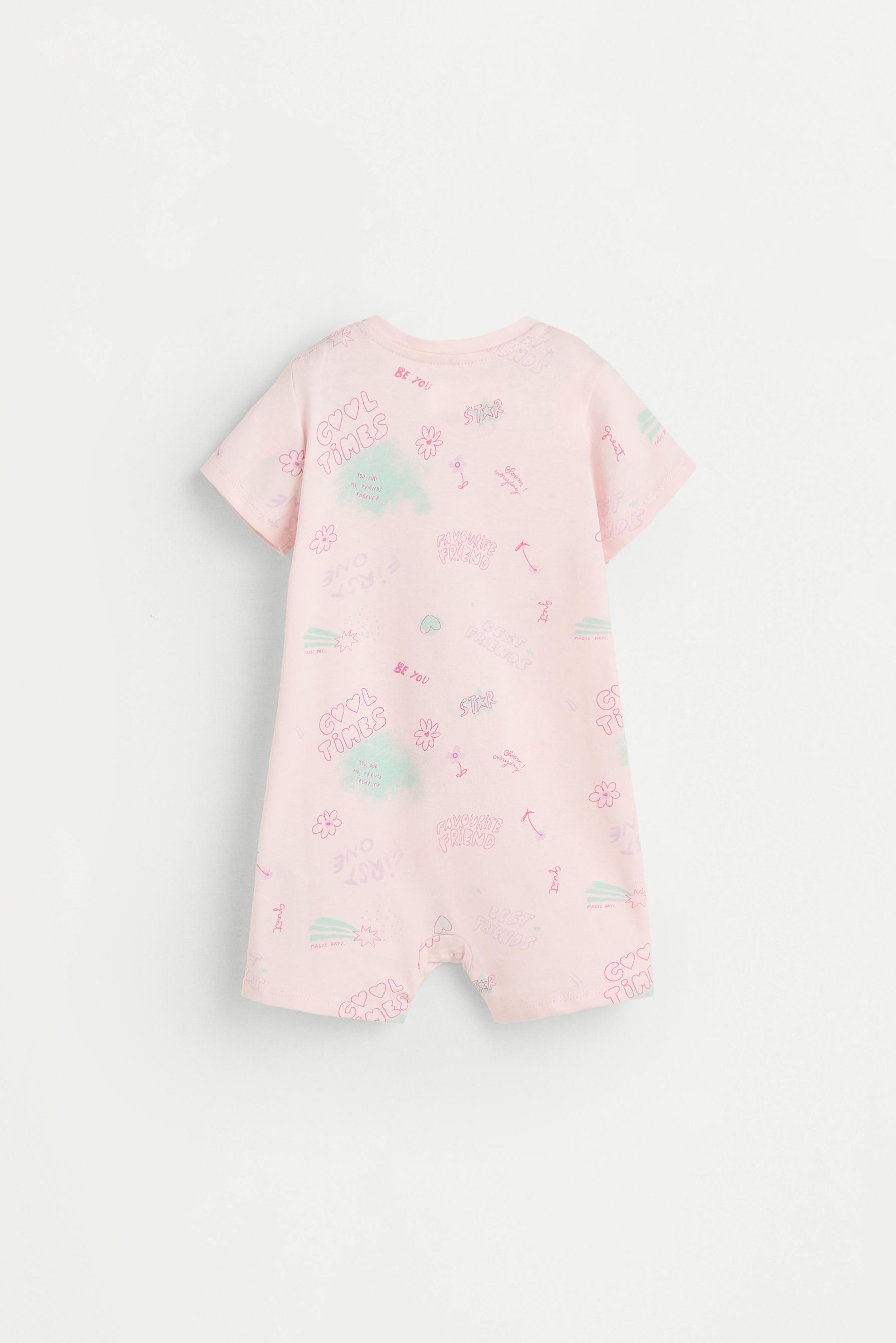 Printed sleepsuit — PASTEL PINK