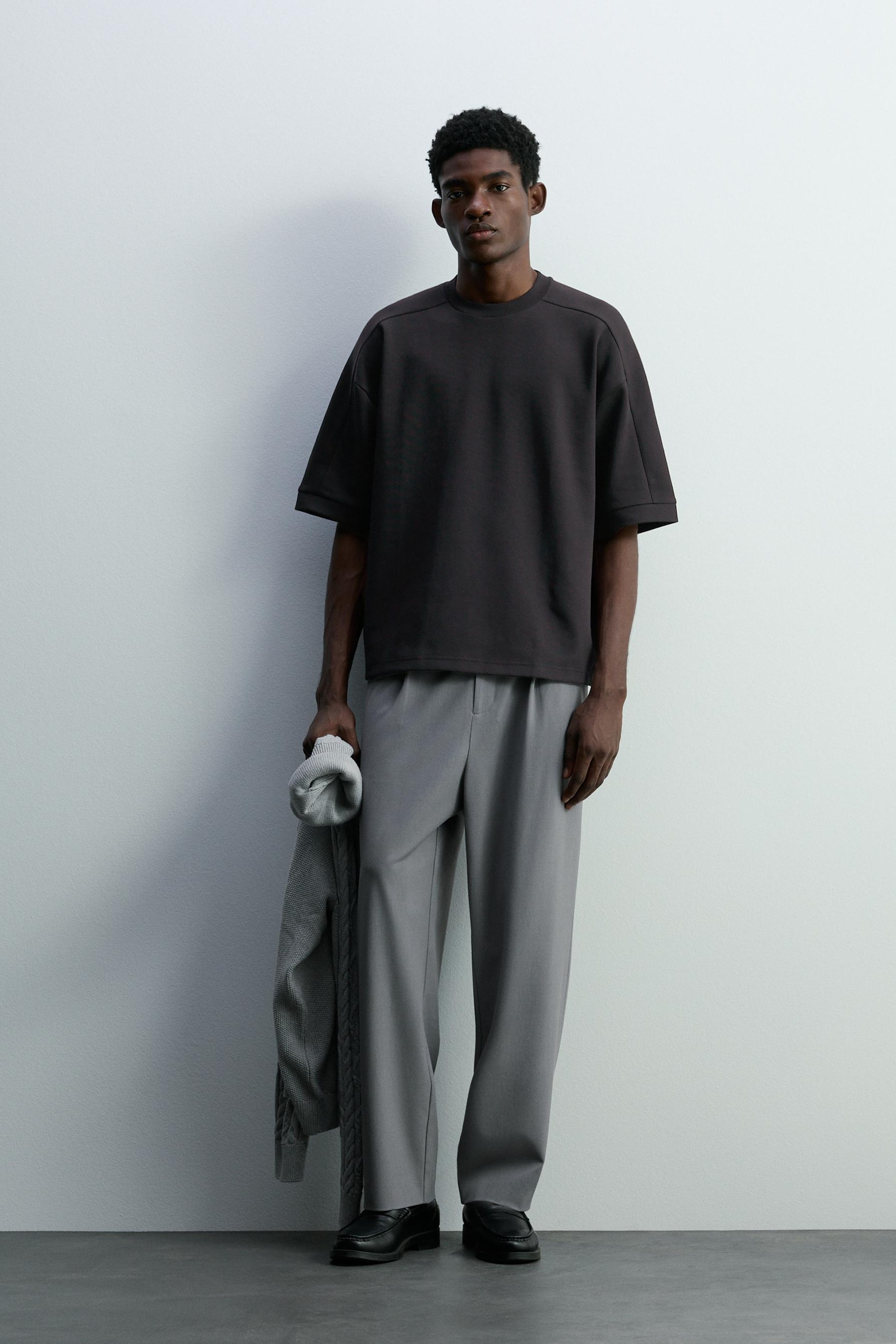 Heavy interlock T-shirt — BLACK