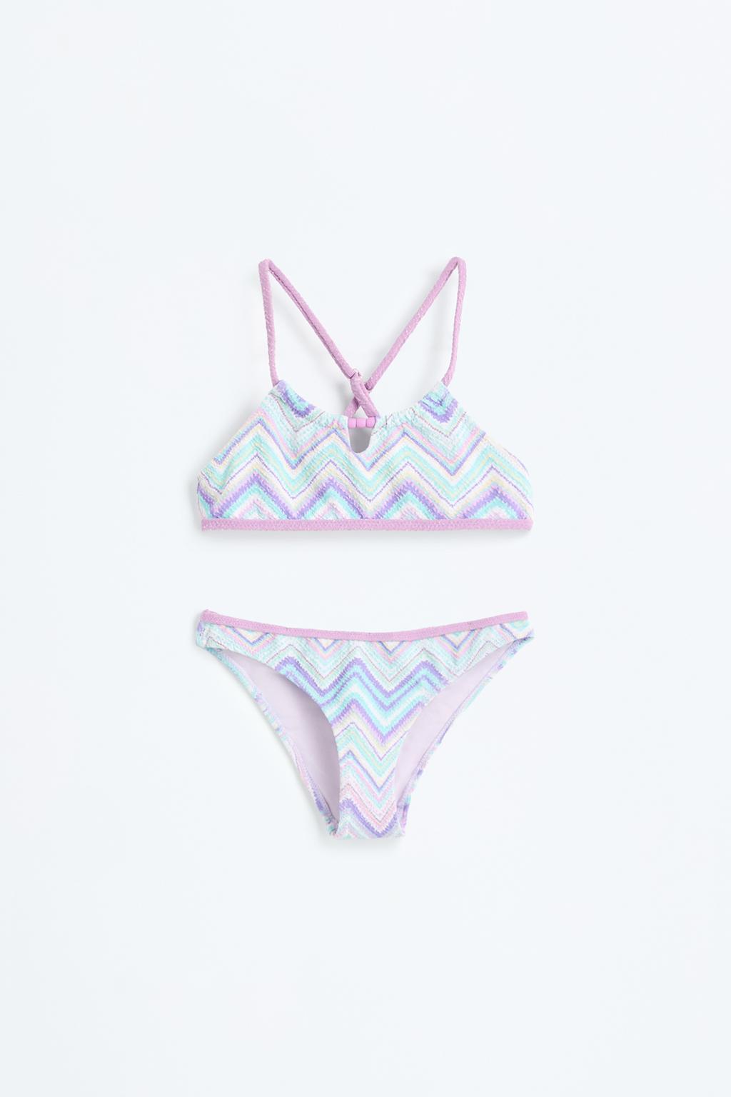 Zigzag beaded bikini set