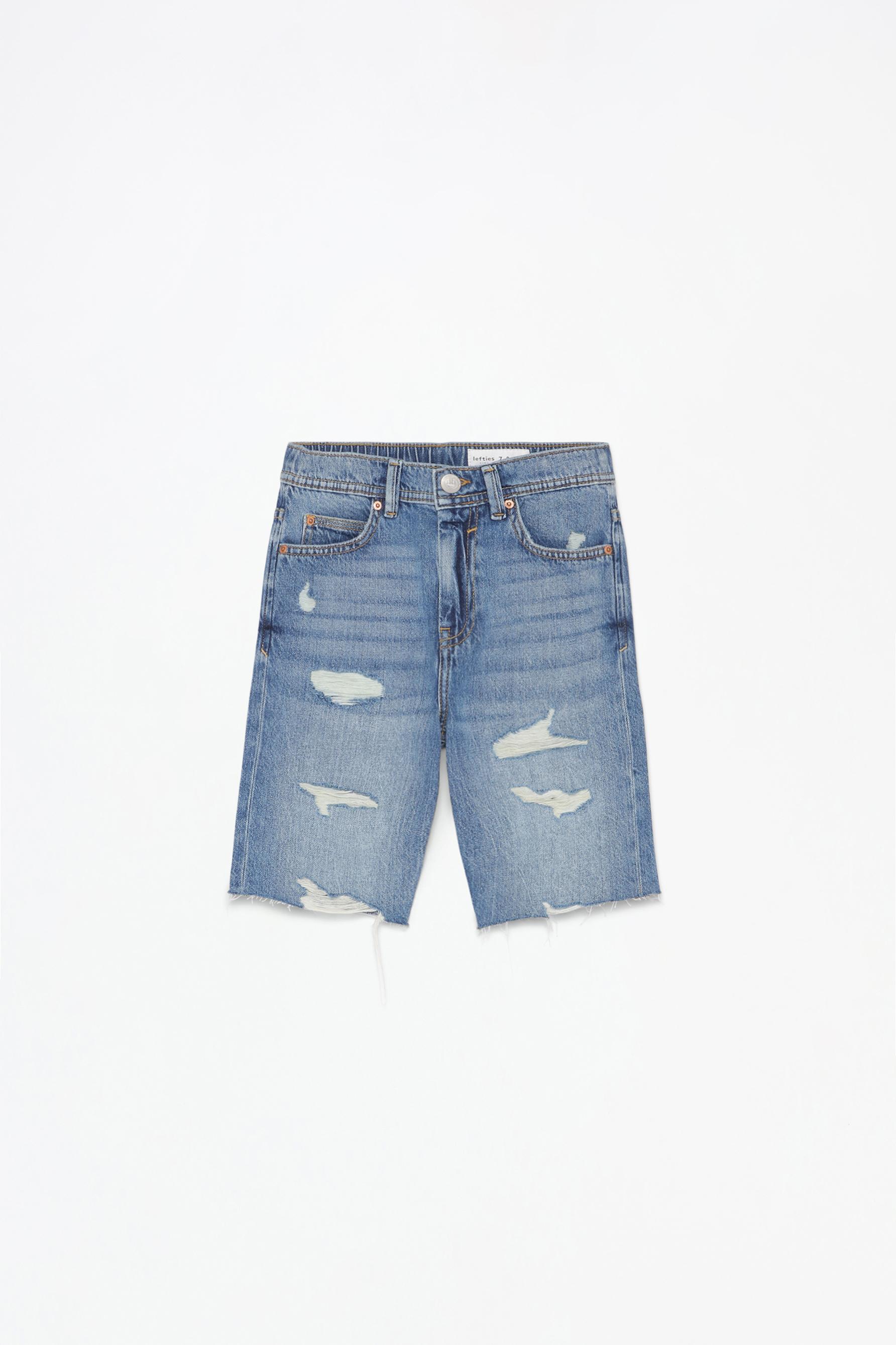 Bermuda denim relaxed rotos