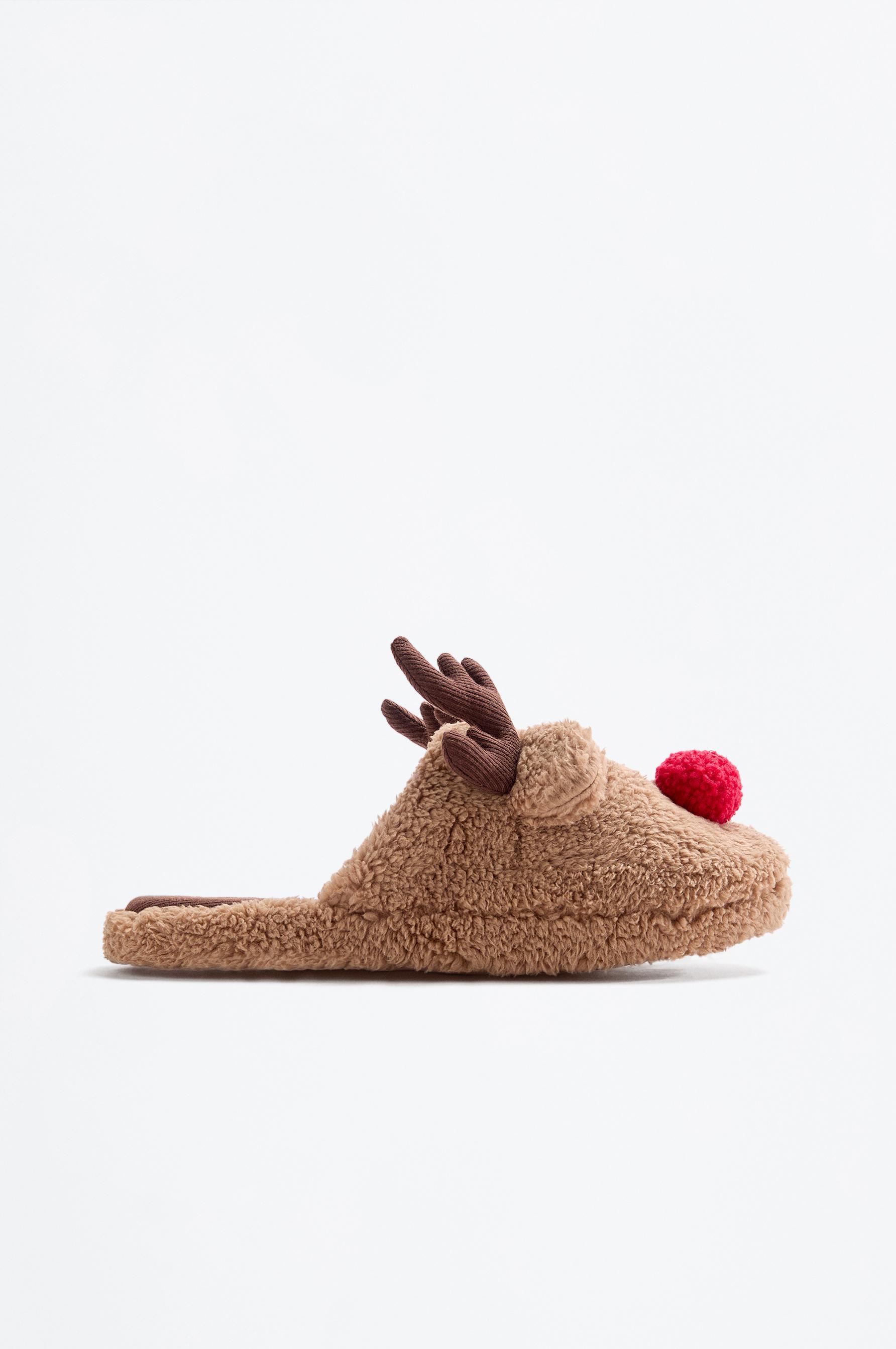 Hombre | Zapatilla de casa fluffy reno