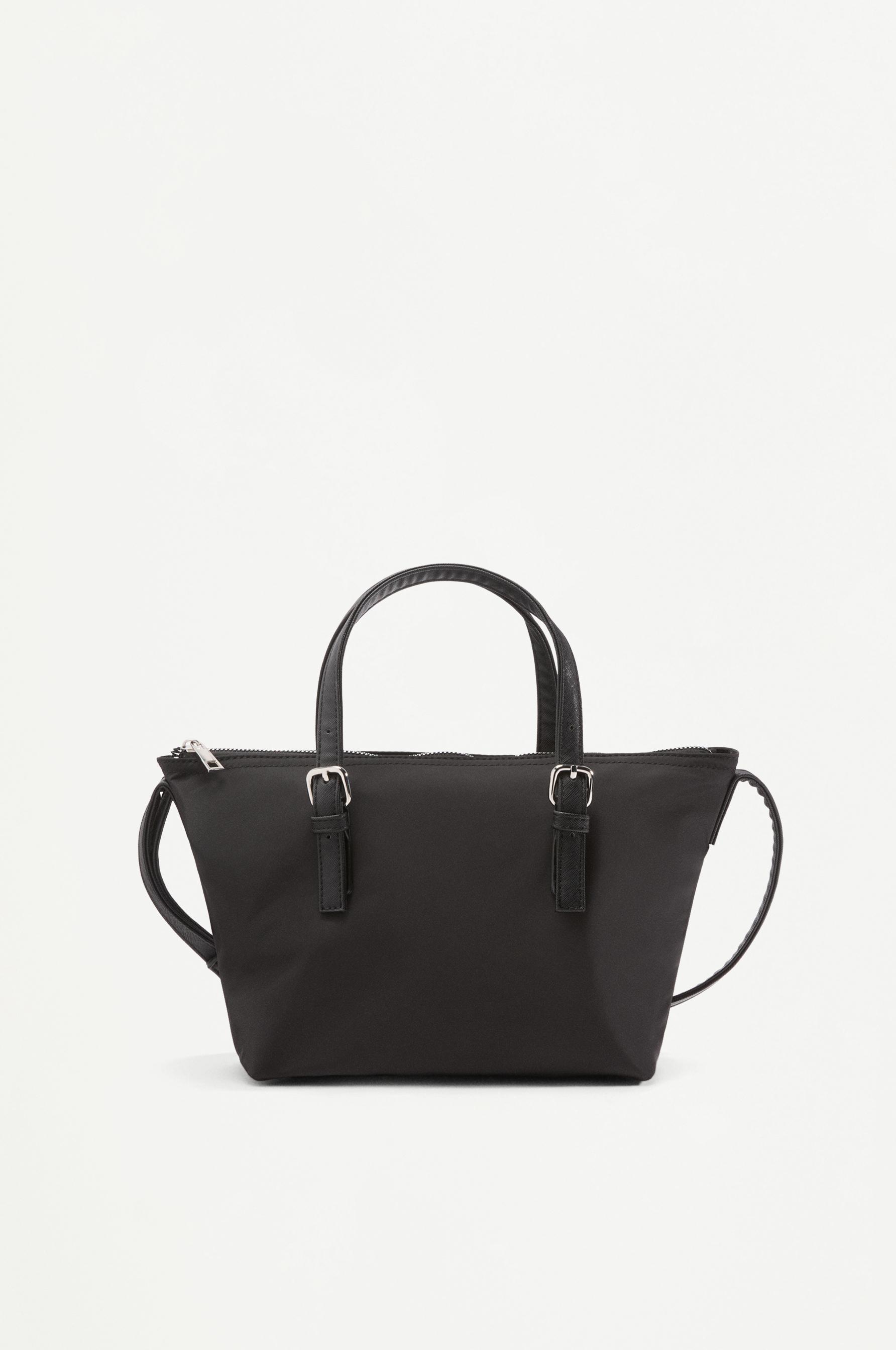 Nylon mini crossbody bag — BLACK