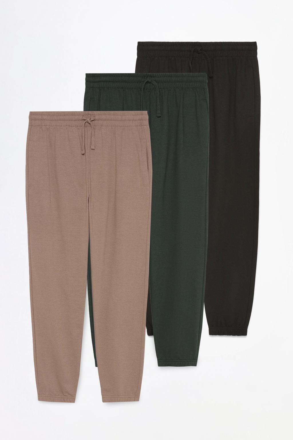 Pack of 3 pairs of basic joggers