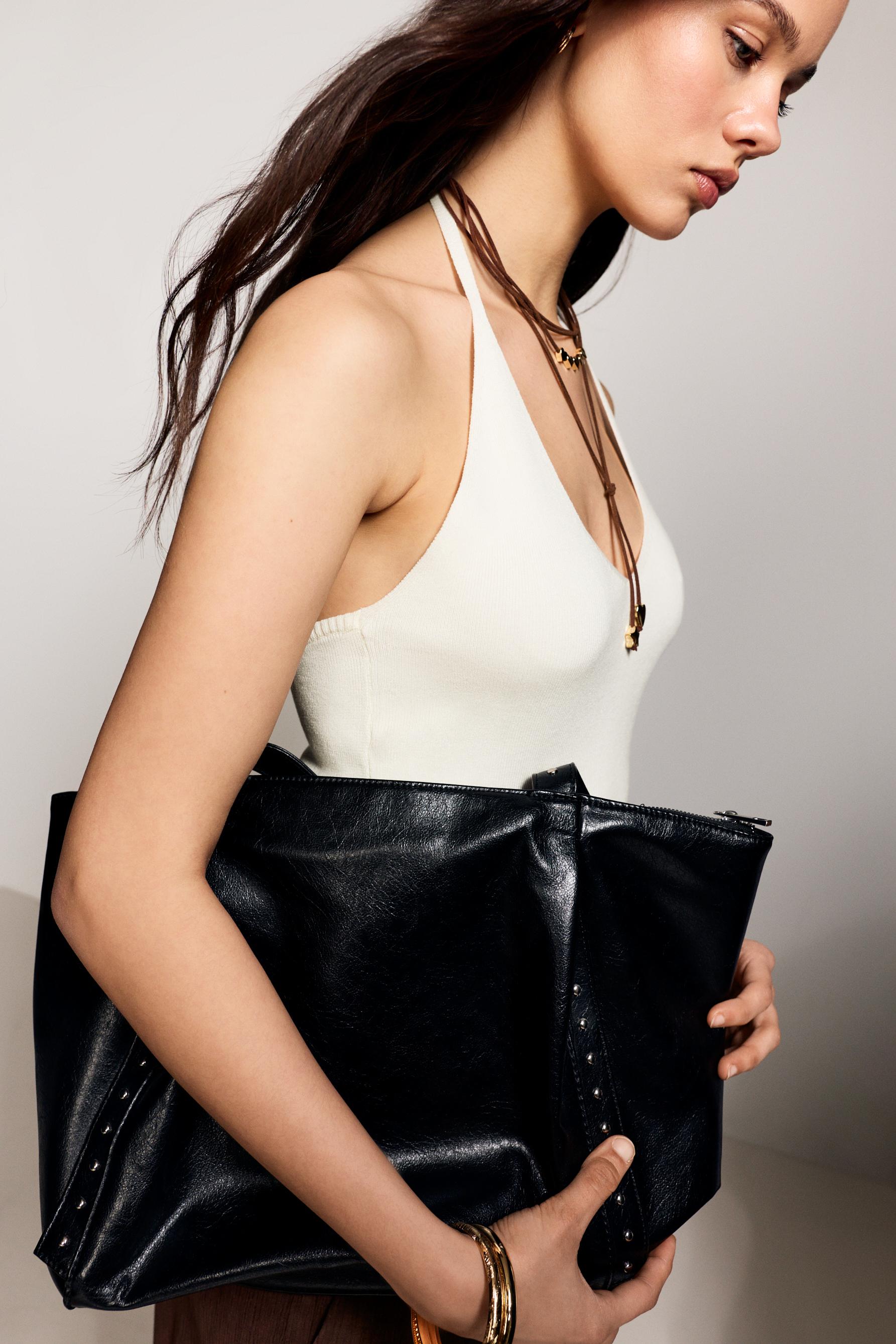 Halter knit top — OFF WHITE