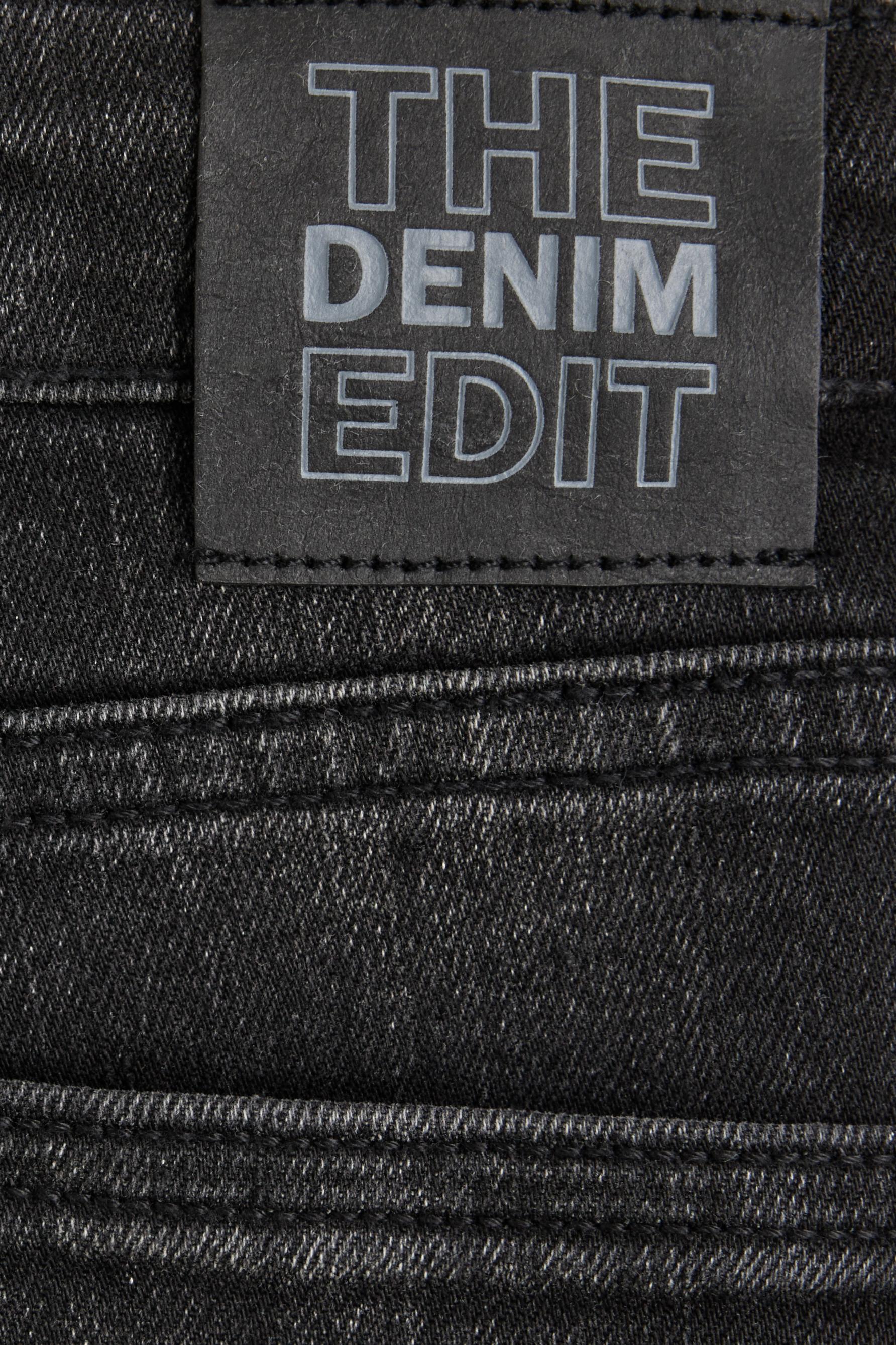 Bell bottom jeans with buttons — BLACK