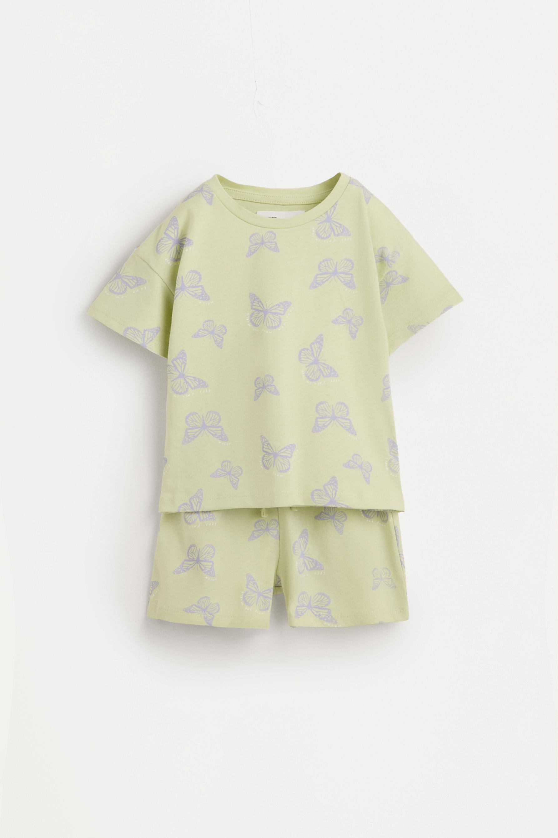 Printed short pyjamas — PALE KHAKI