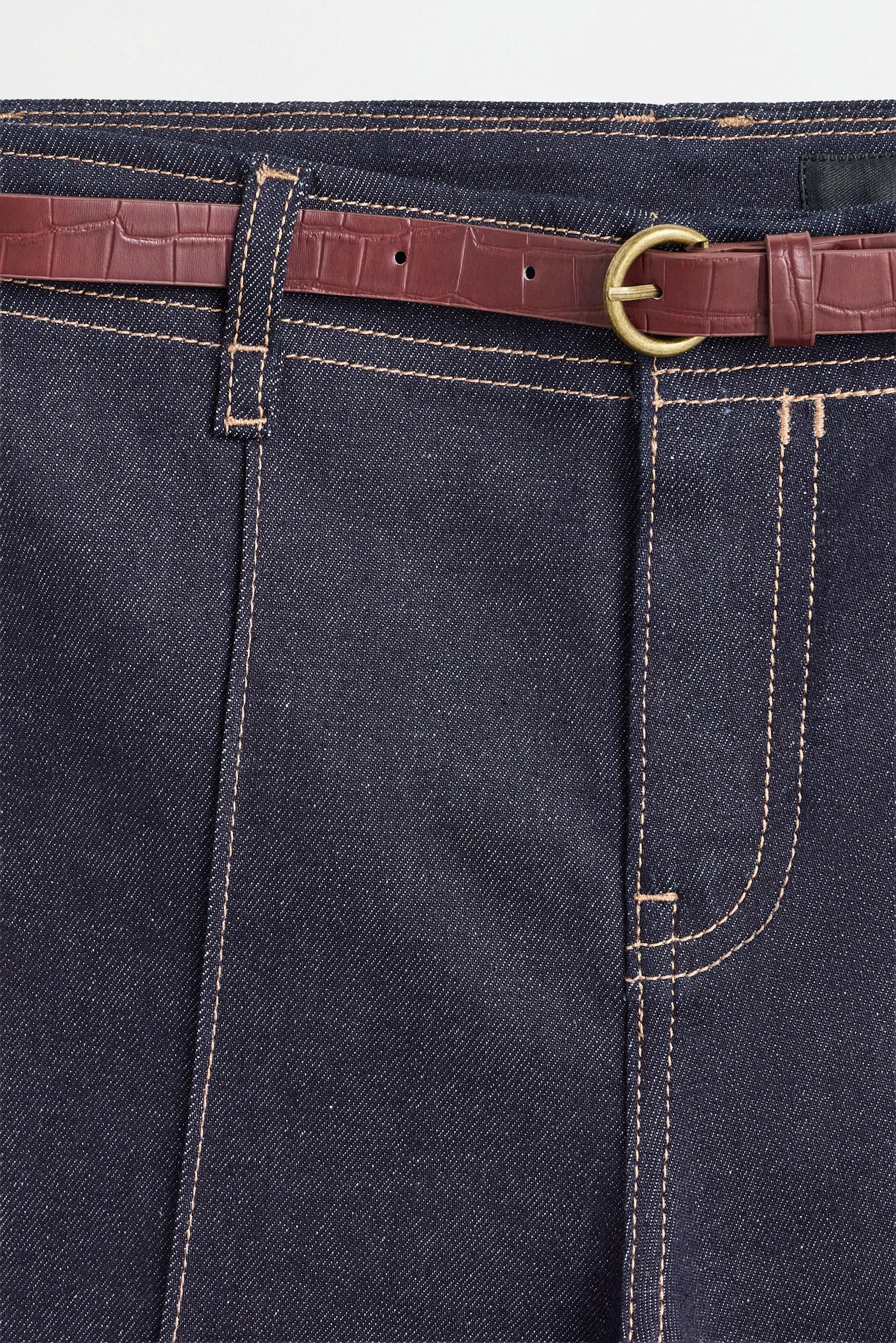 Straight leg seam detail jeans — NAVY