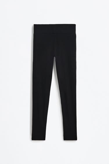 Ribbed waist leggings — BLACK 6