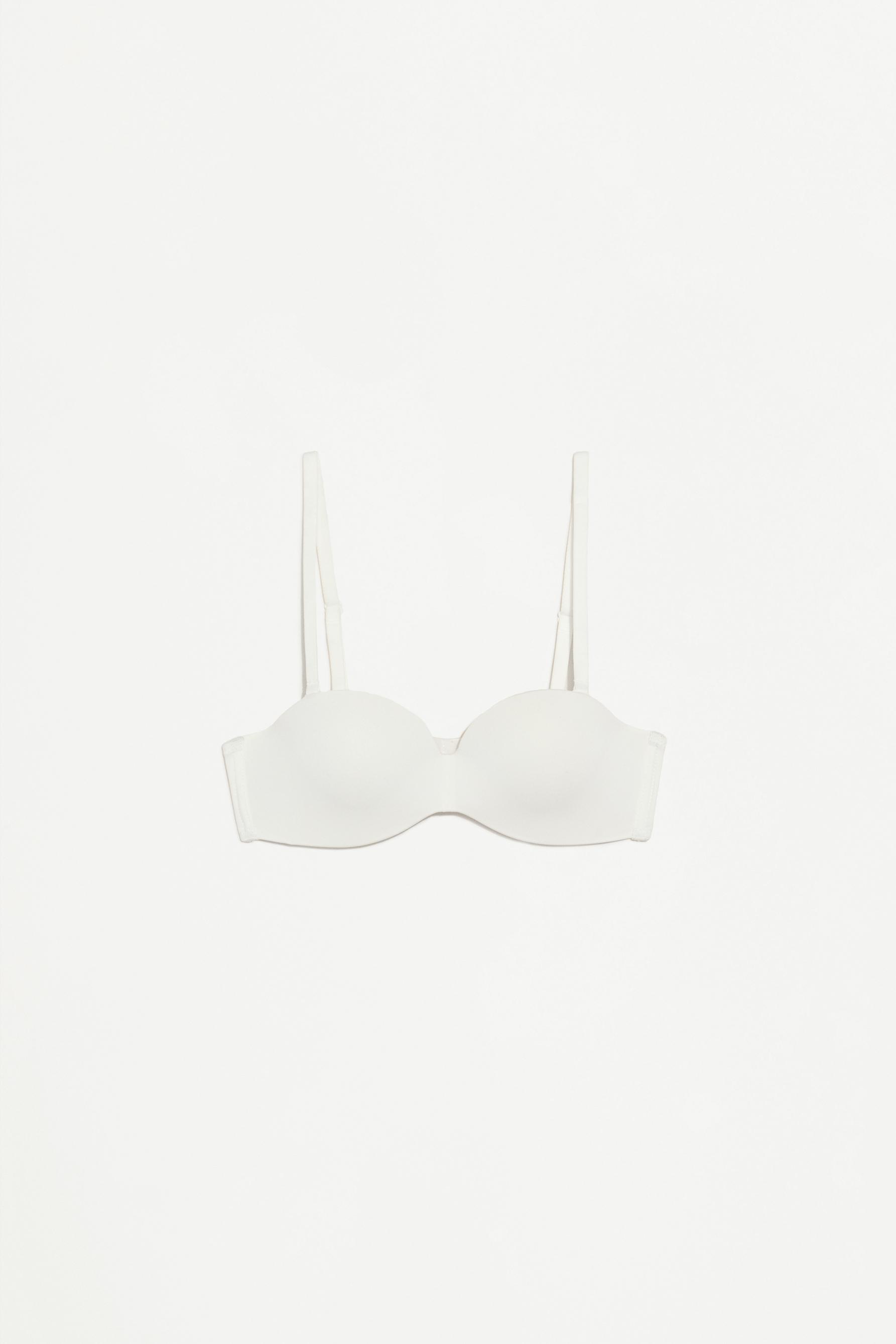 Bandeau push-up bra — WHITE