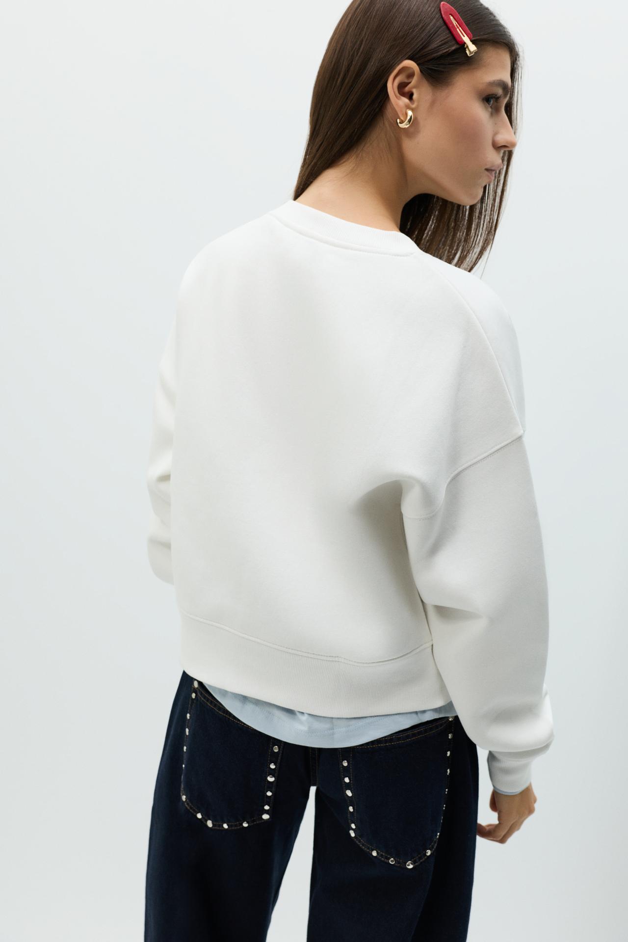 T-shirt-style sweatshirt — OFF WHITE