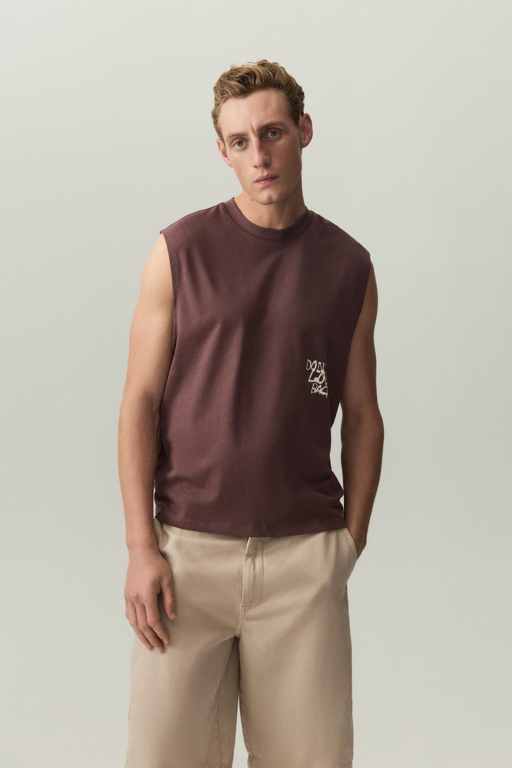 Camiseta sin mangas estampados