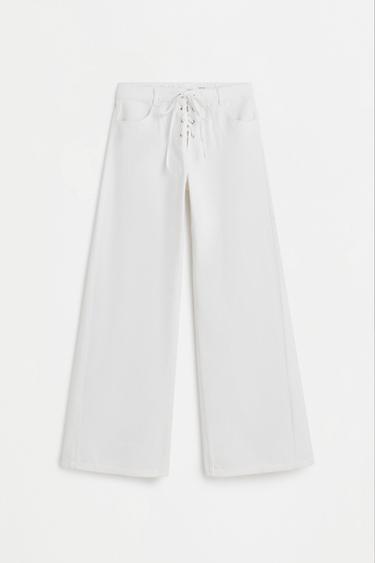 Lightweight wide-leg tie jeans — OFF WHITE 6