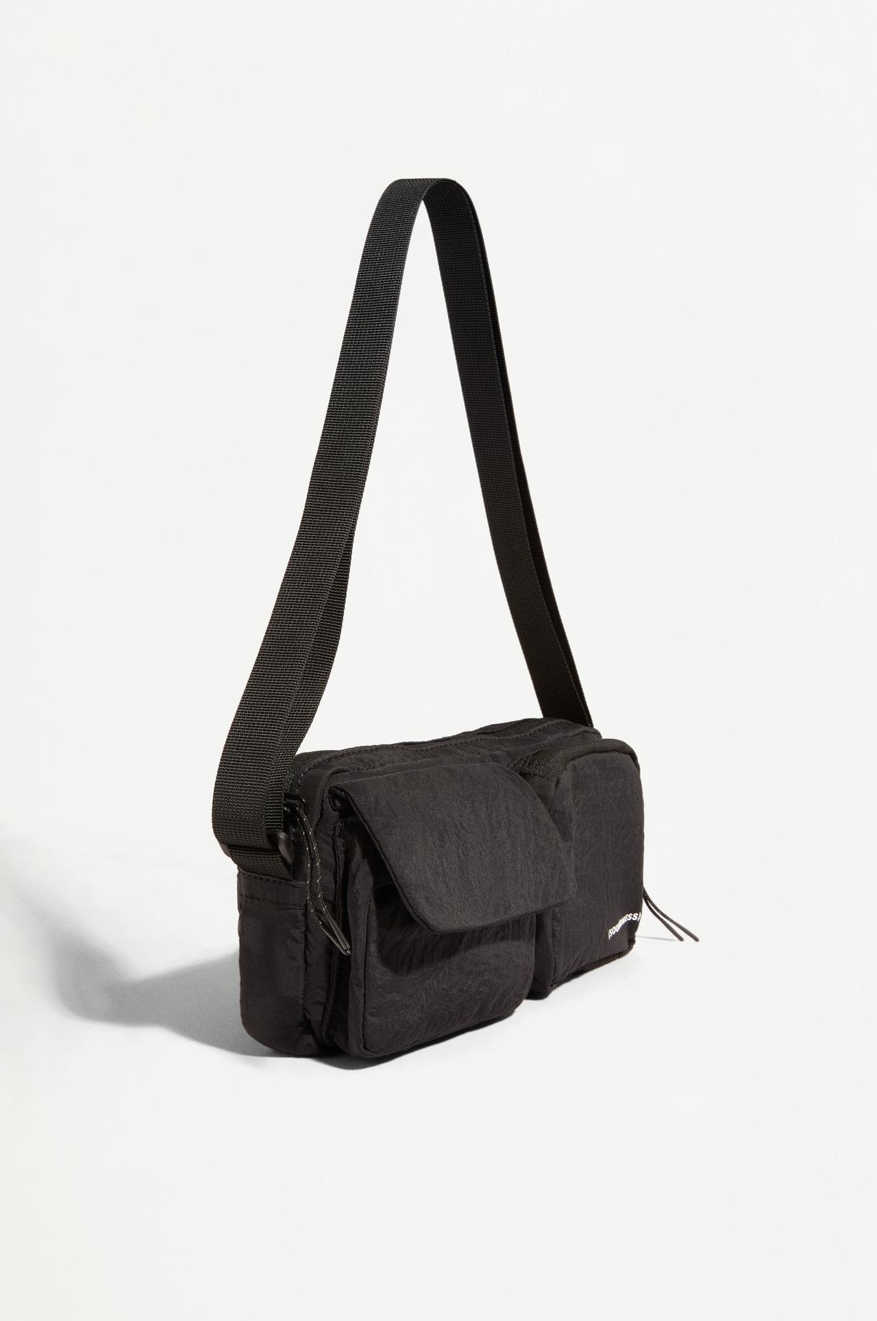 Soundness nylon belt bag — BLACK