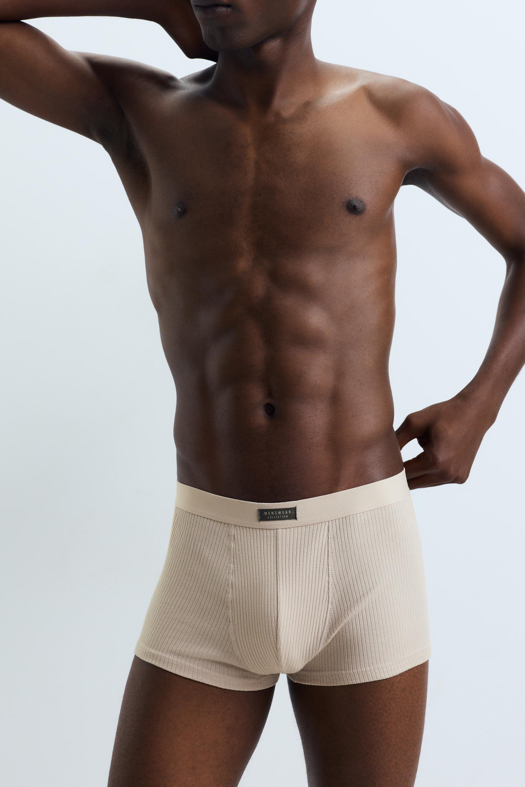 Ribbed boxers (Pack 3) — ECRU