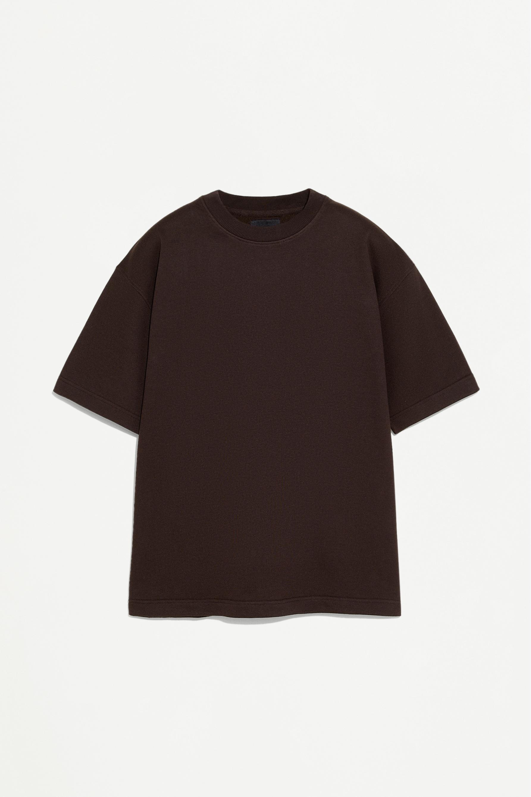 Short sleeve sweatshirt — DARK BROWN