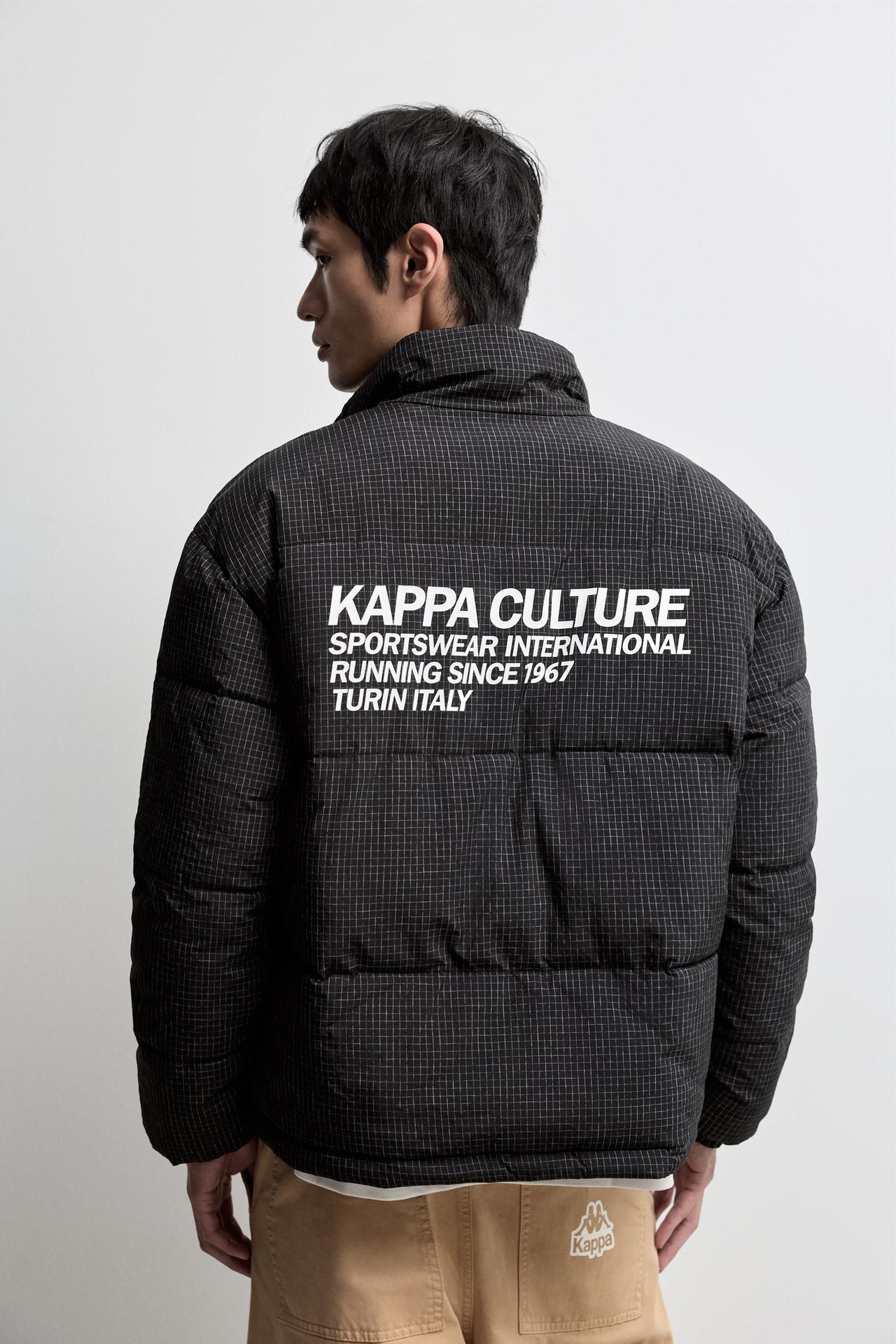 Kappa Culture x Lefties quilted jacket — ANTHRACITE GREY