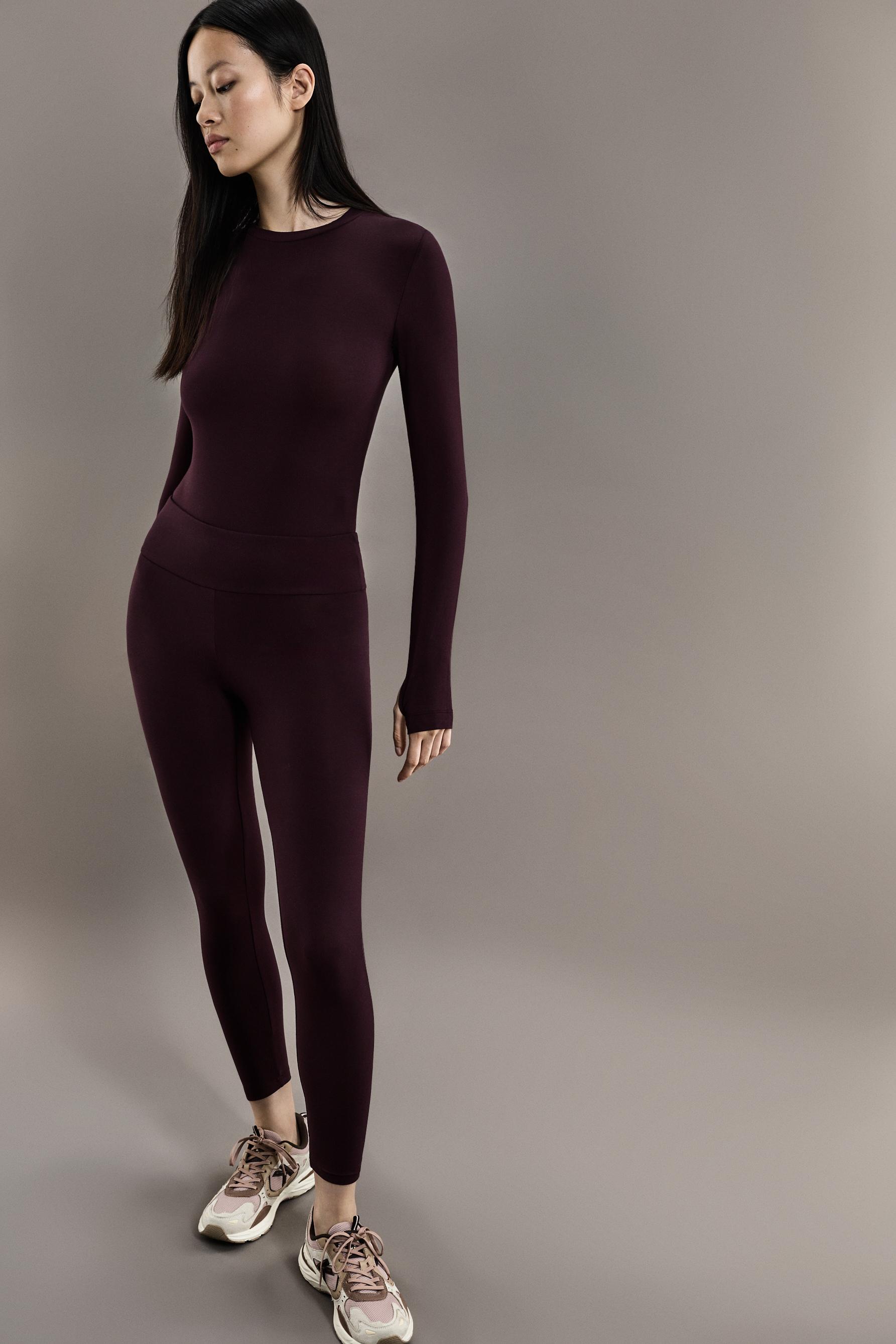 LIGHT WEIGHT thermal leggings (-4ºC to 9ºC) — DARK BURGUNDY