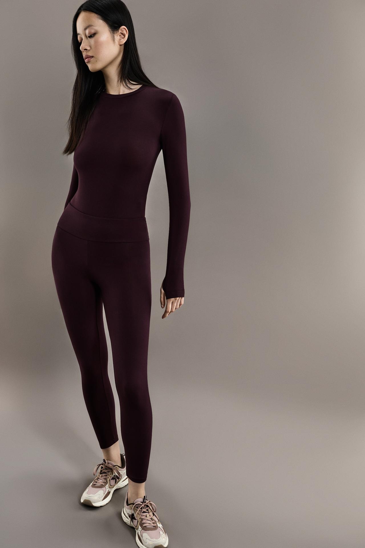 LIGHT WEIGHT thermal leggings (-4ºC to 9ºC) — DARK BURGUNDY