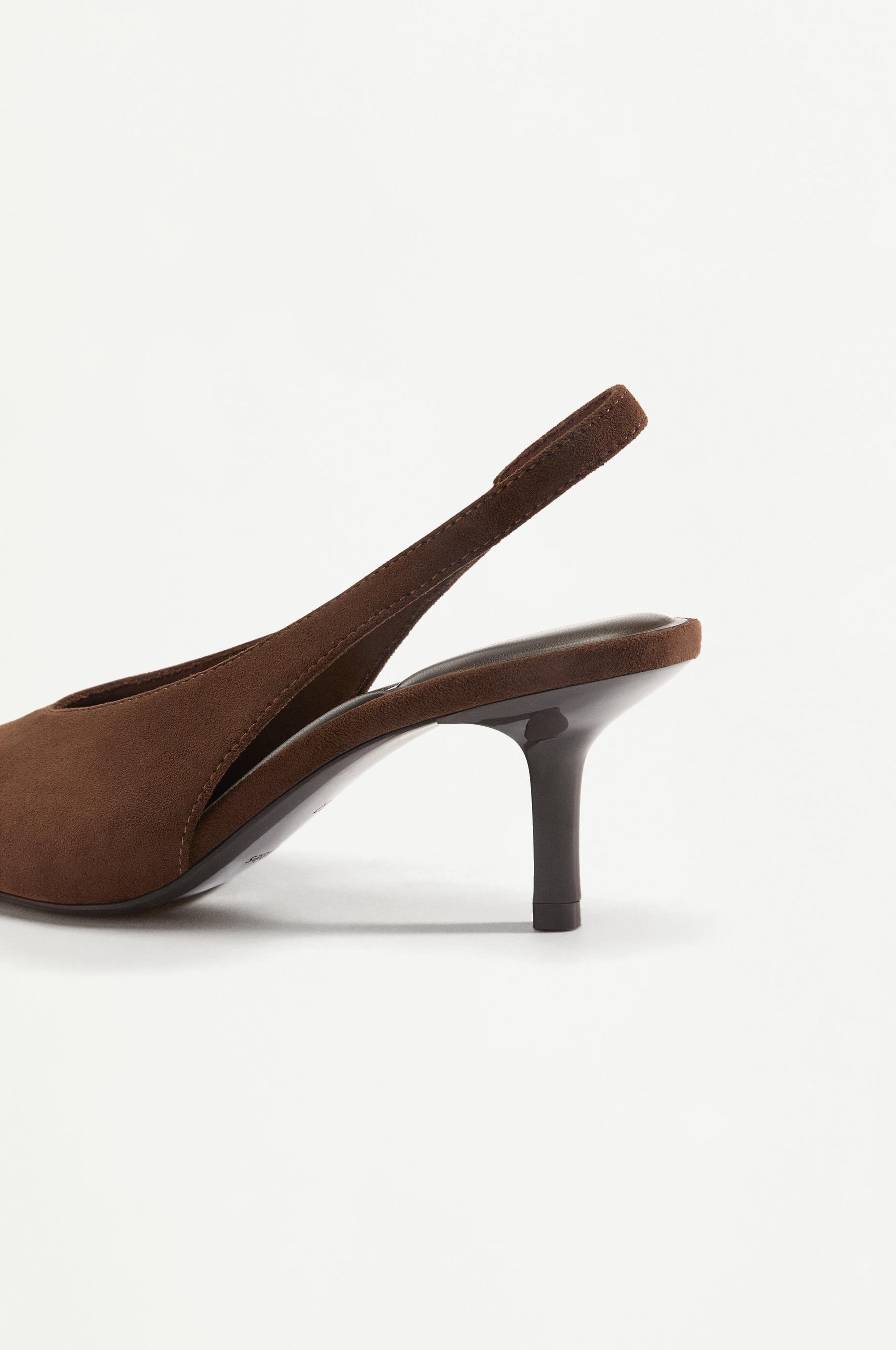 Slingback heels — BROWN