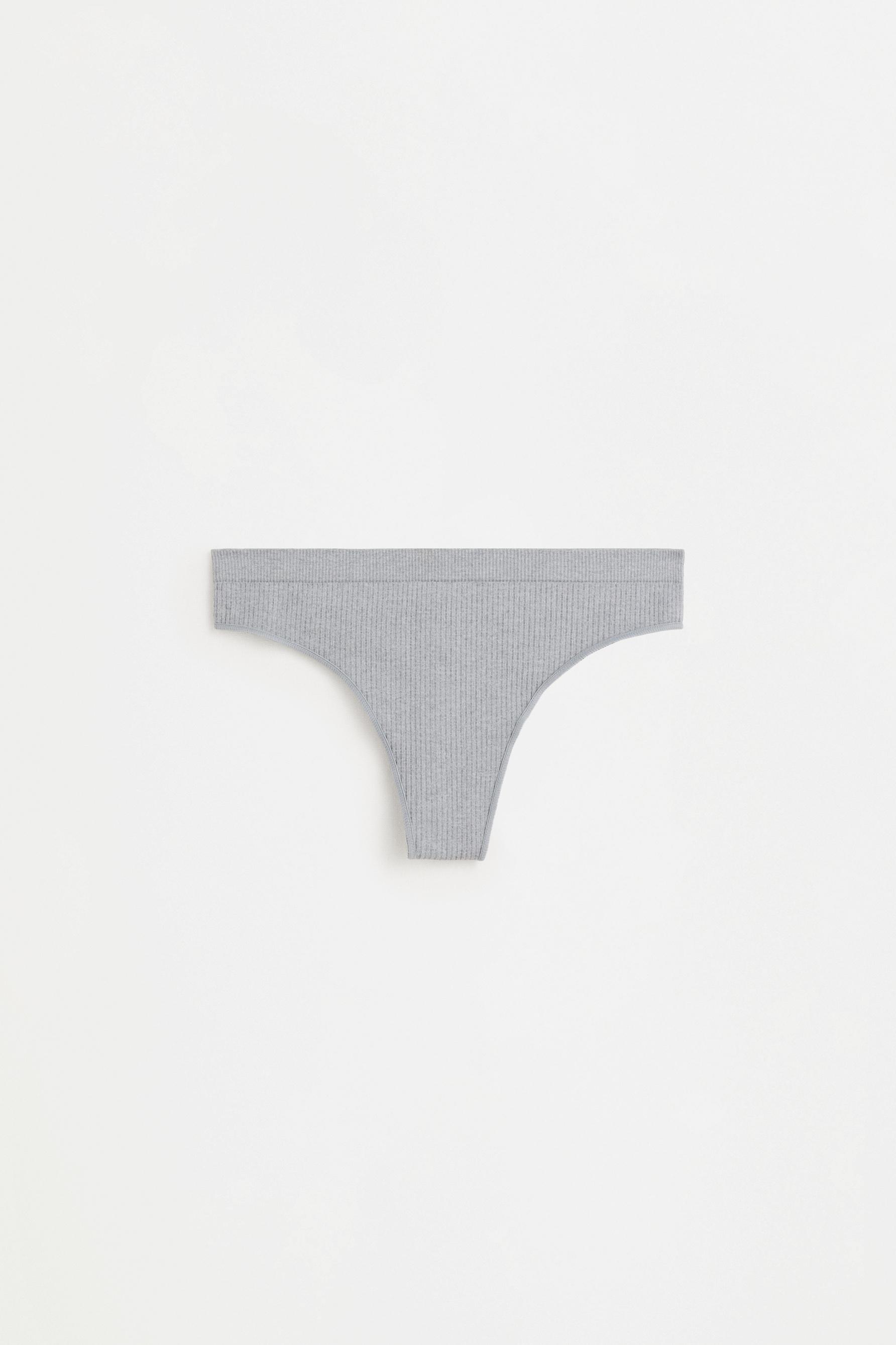 2-Pack seamless ribbed thongs — WHITE