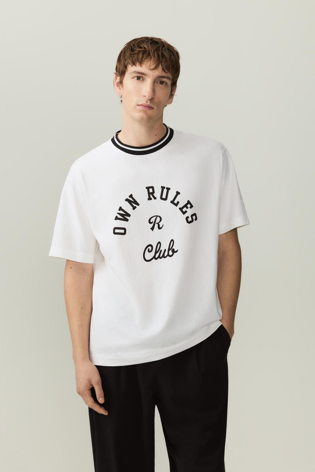 Contrast Neck Printed T-shirt