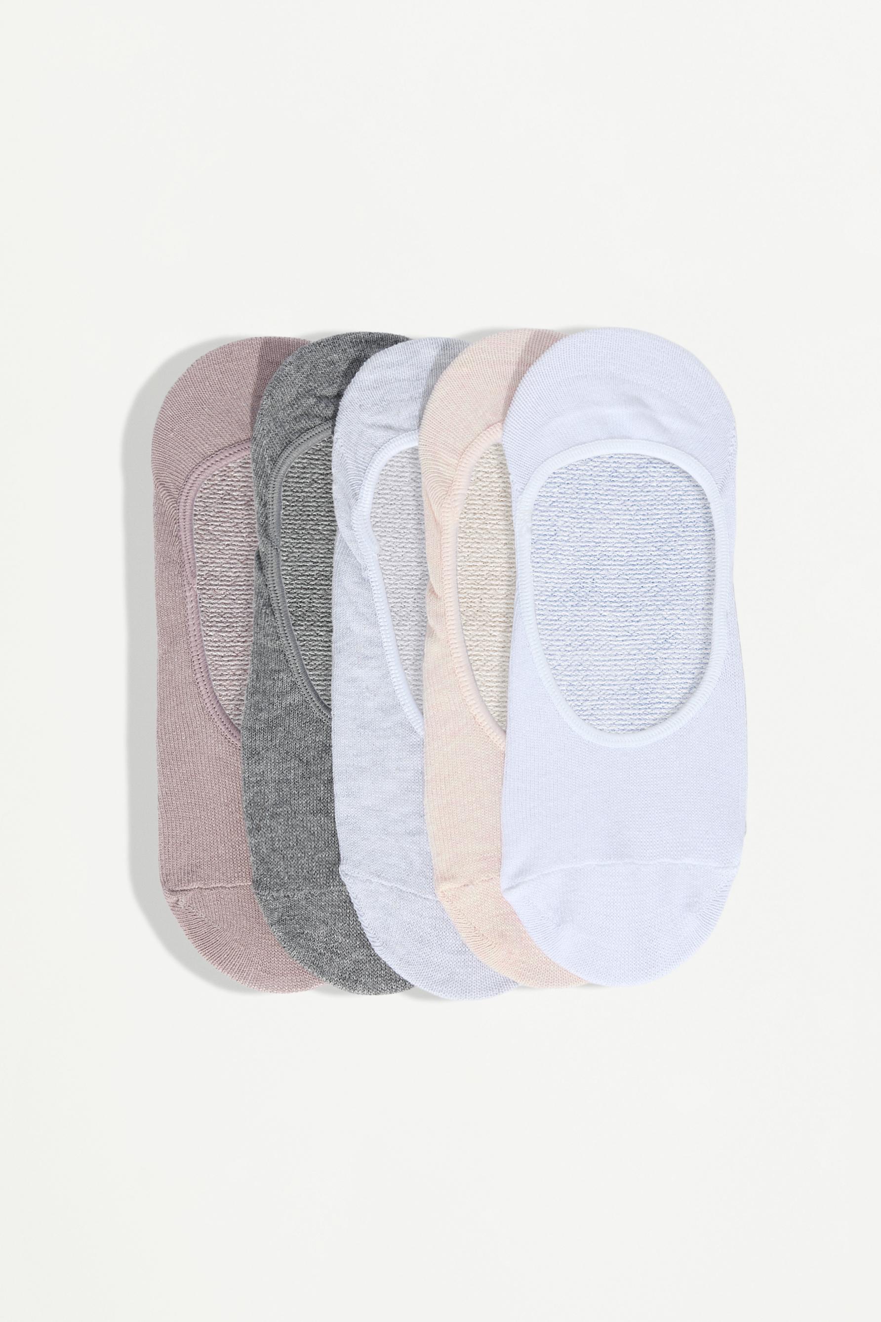 5-pack of no-show socks — ANTHRACITE GREY