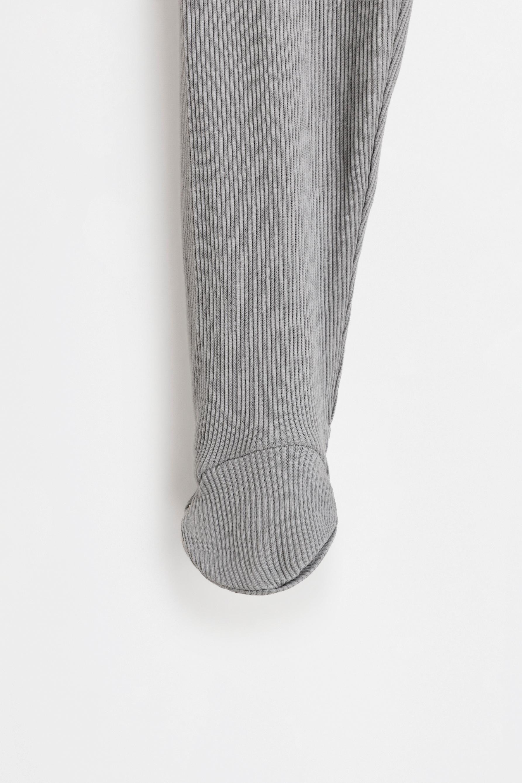 Ribbed T-shirt, footed leggings and hat co-ord — FADED GREEN