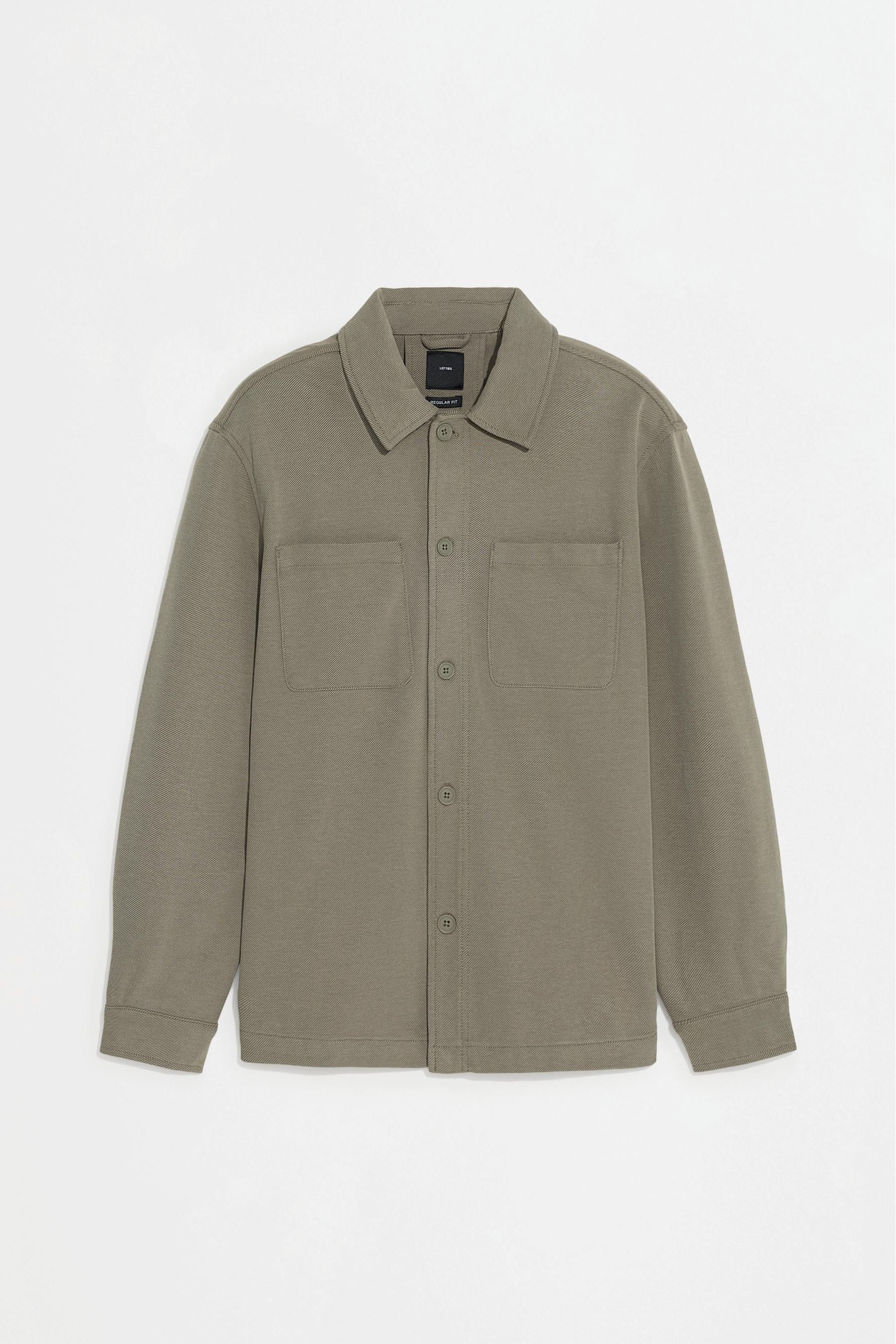 Textured pocket overshirt — KHAKI