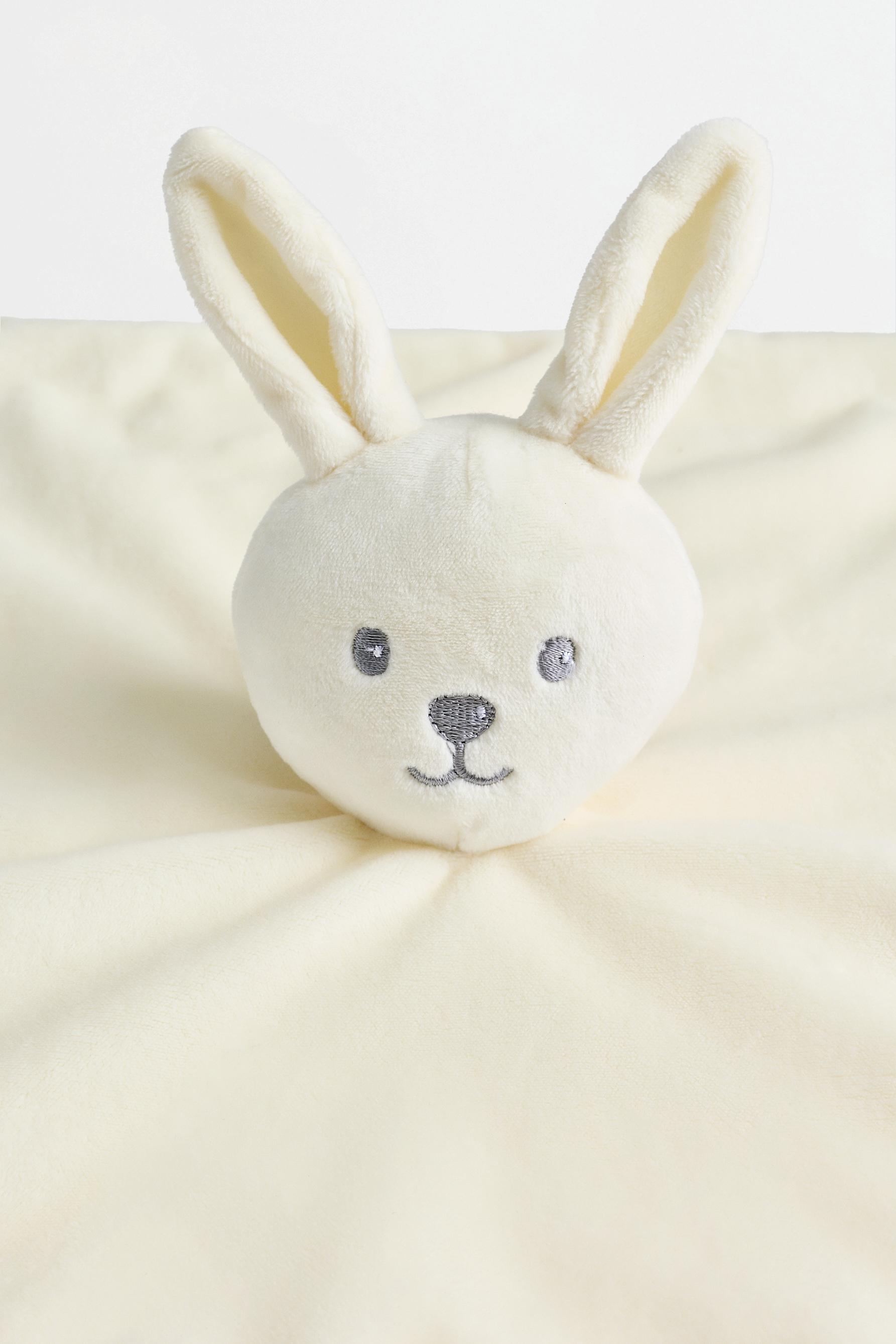 Faux-Fur Bunny Doudou — WHITE