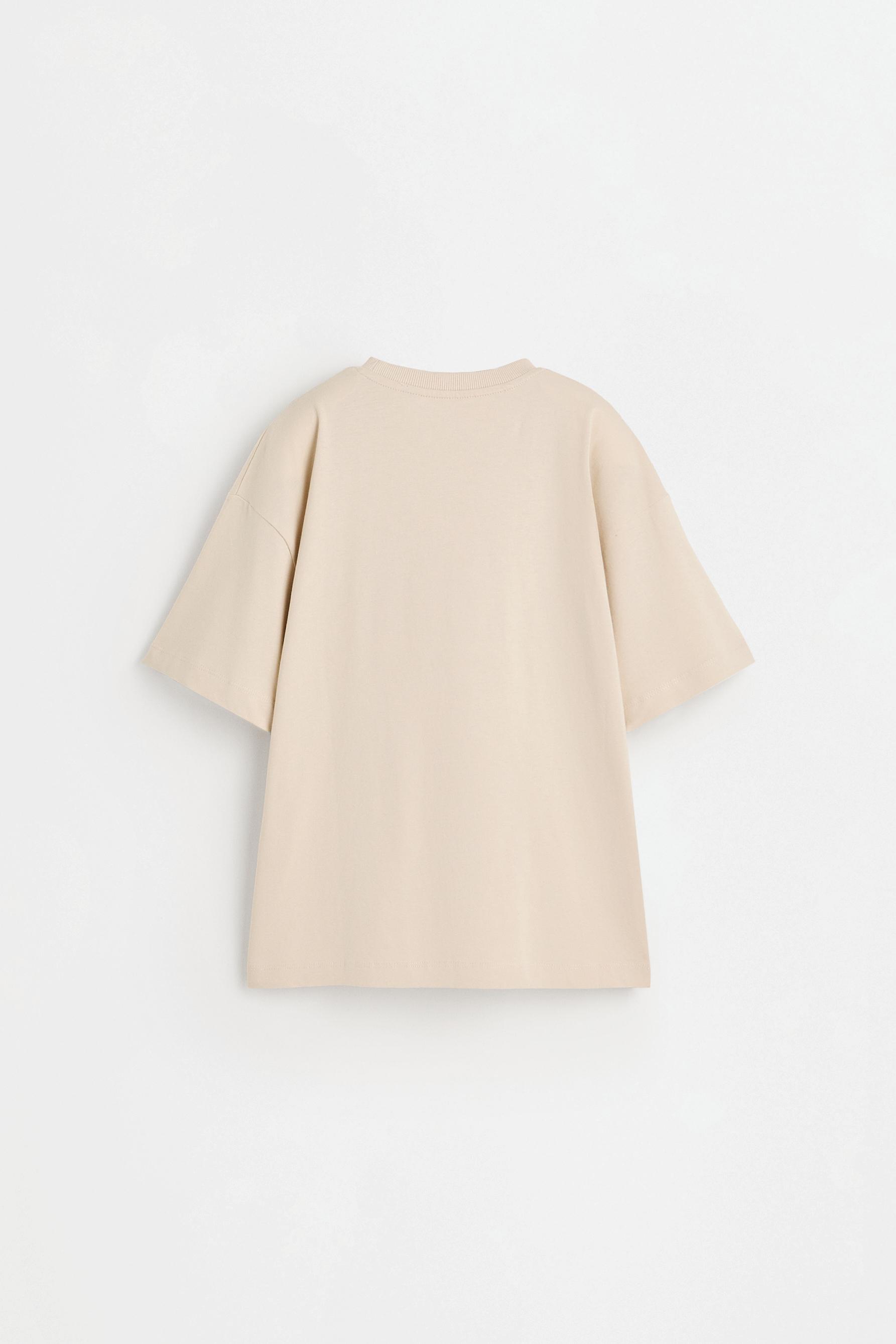 Raised print T-shirt — PALE SAND