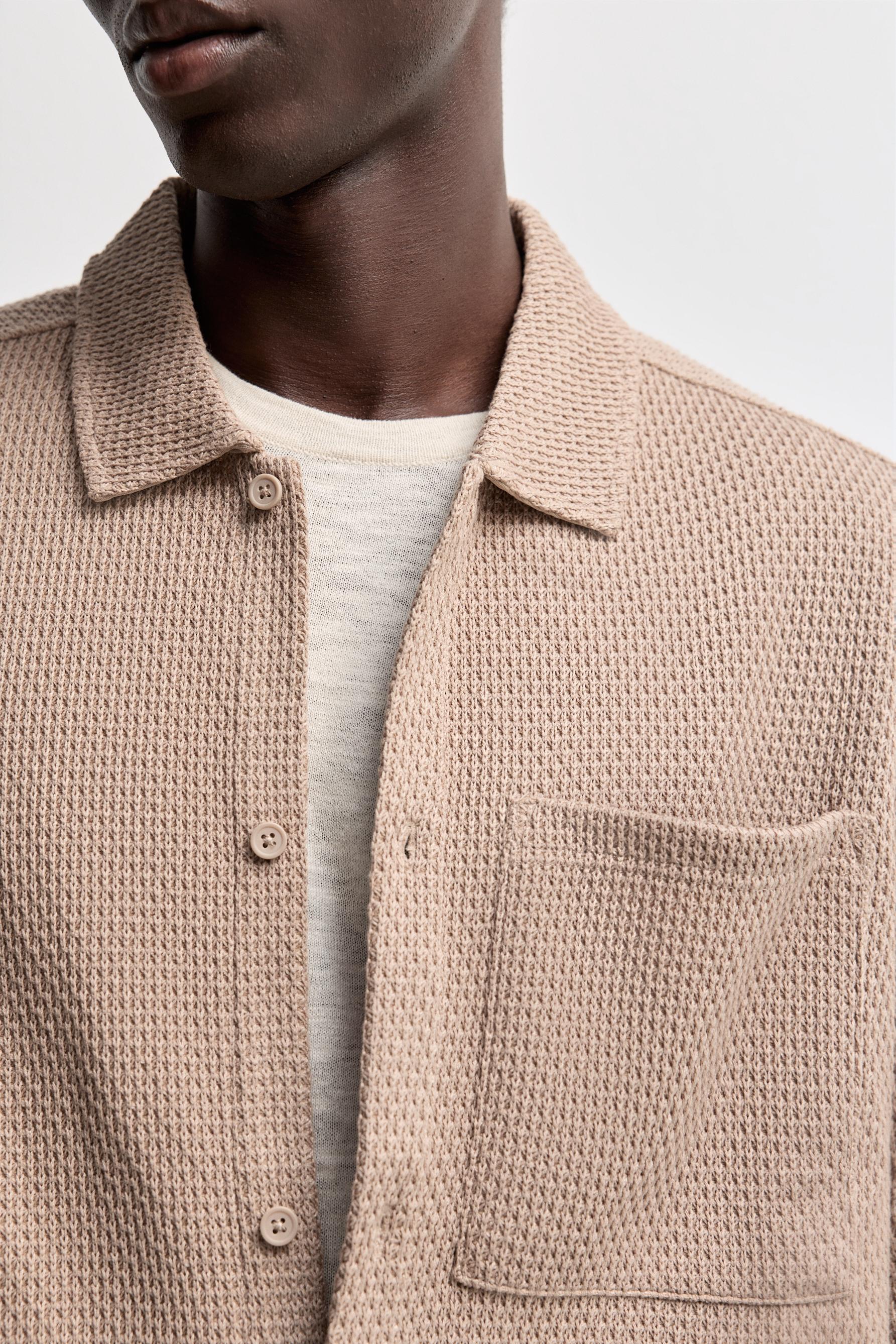 Waffle texture shirt — YARN