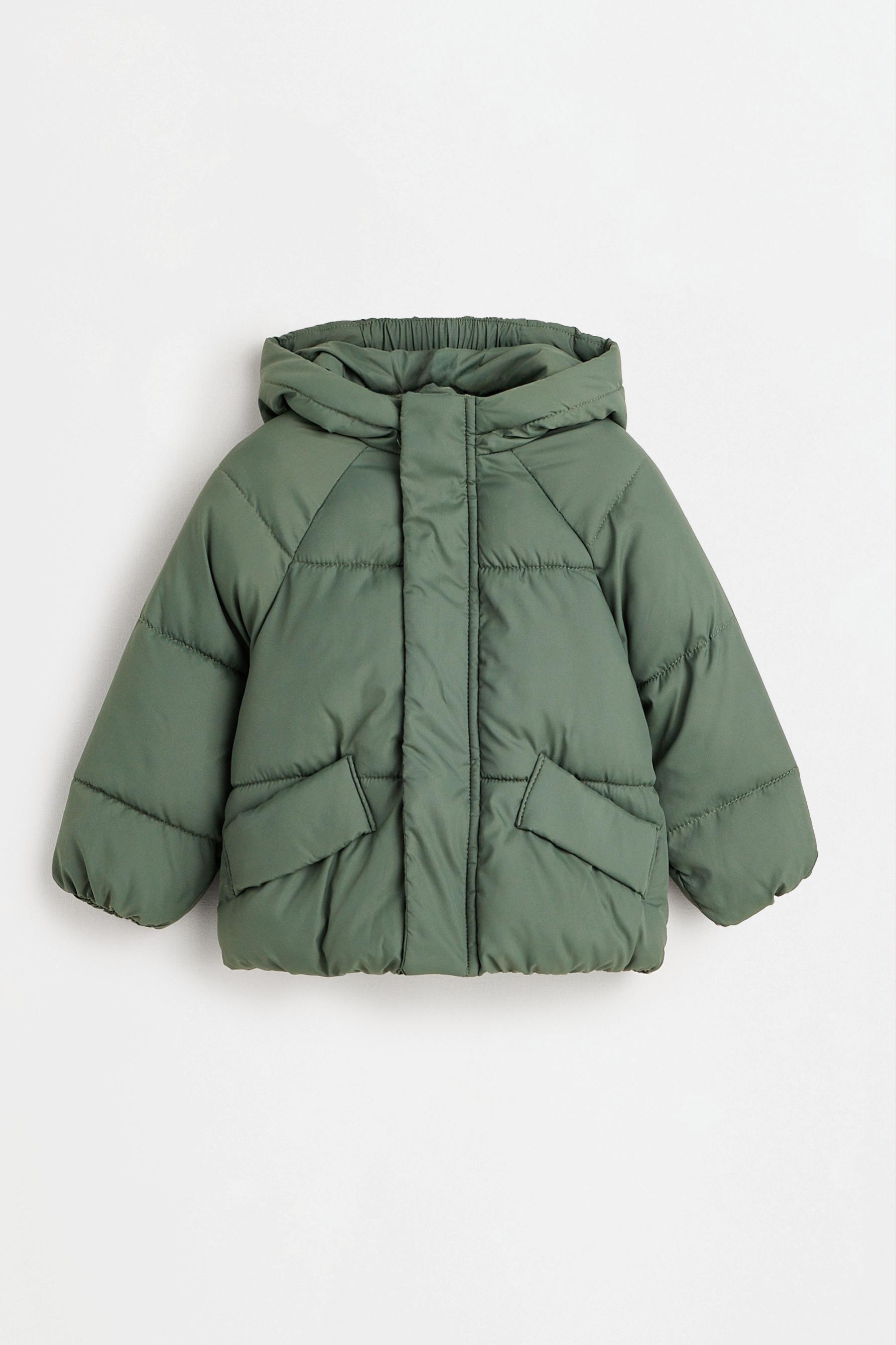 Quilted hooded jacket — GREENISH