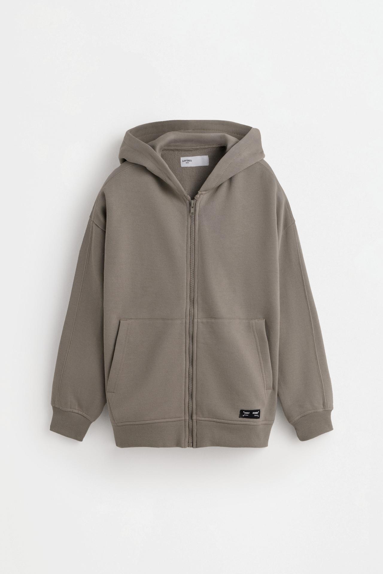 Zip-up hoodie — PALE KHAKI
