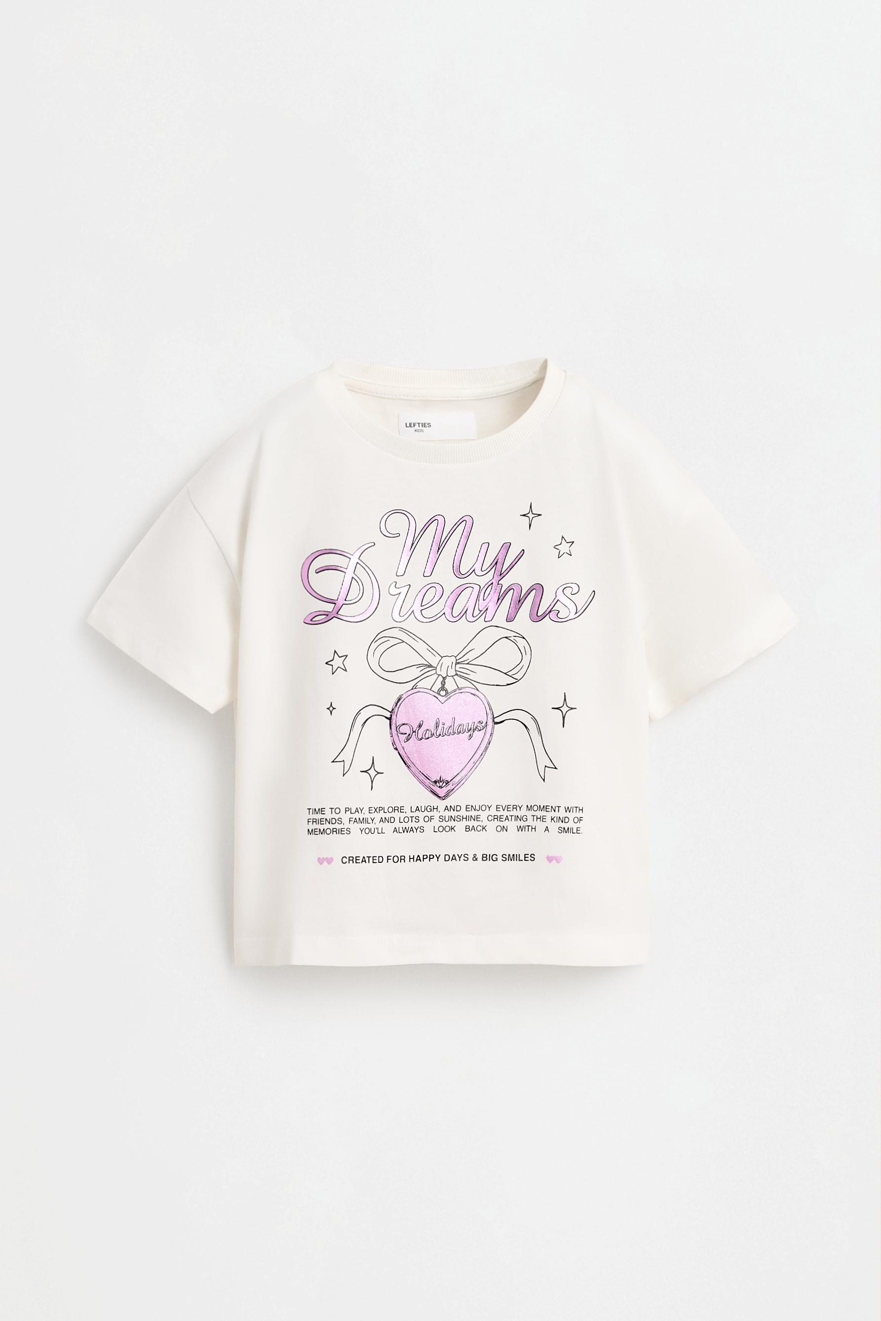 Metallic printed T-shirt — WHITE