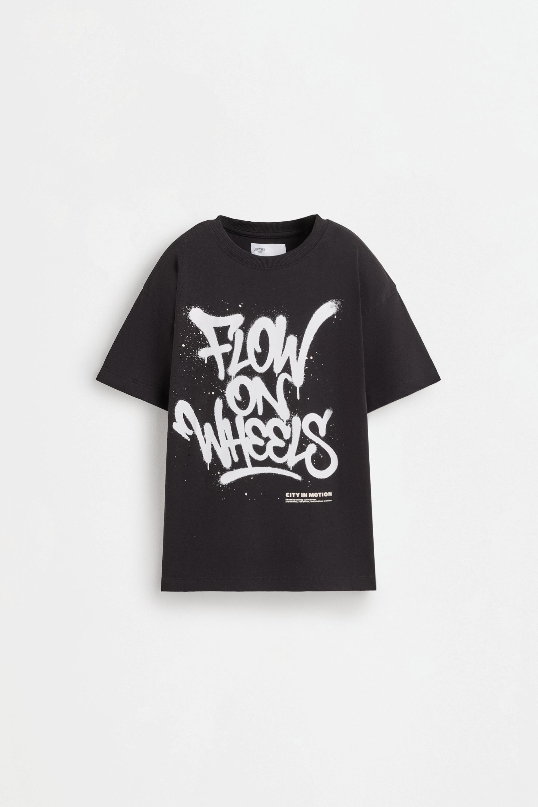 Printed T-shirt — BLACK