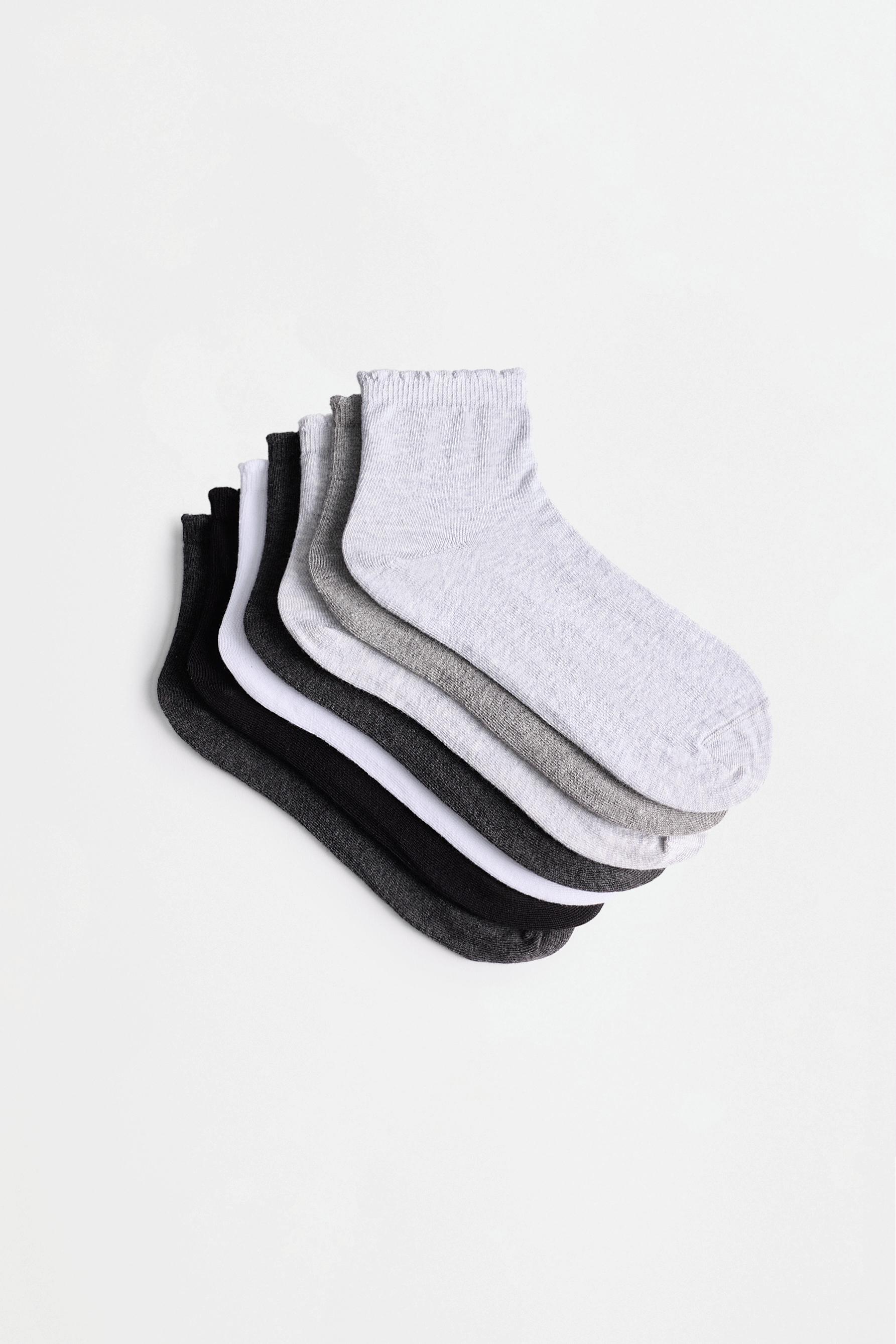 Ankle socks (7-pack) — GREY TONES