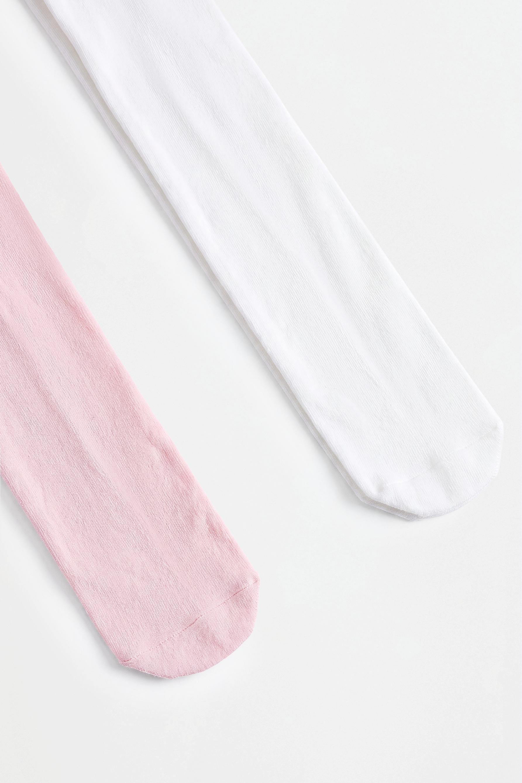 50 DEN solid-color tights (2-pack) — PINKISH WHITE
